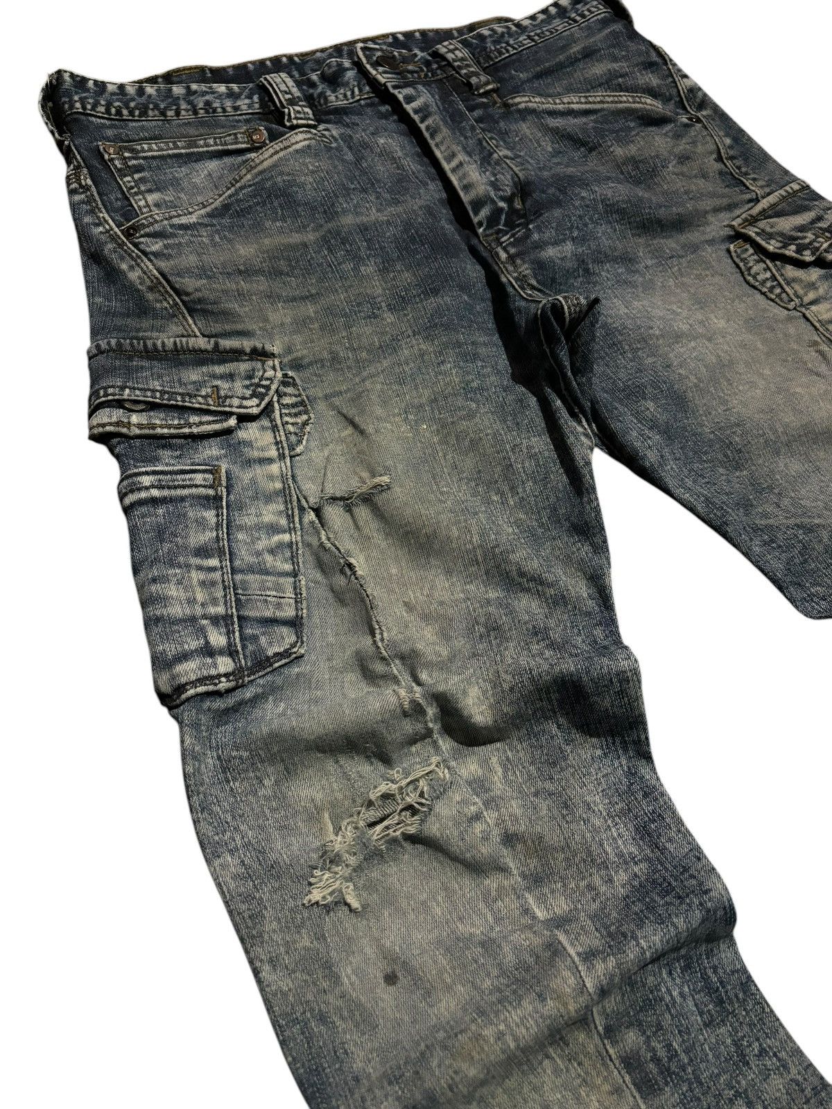 Japanese Brand Evenriver Faded Acid Washed Distressed Jeans Denim Size US 31 - 3 Thumbnail