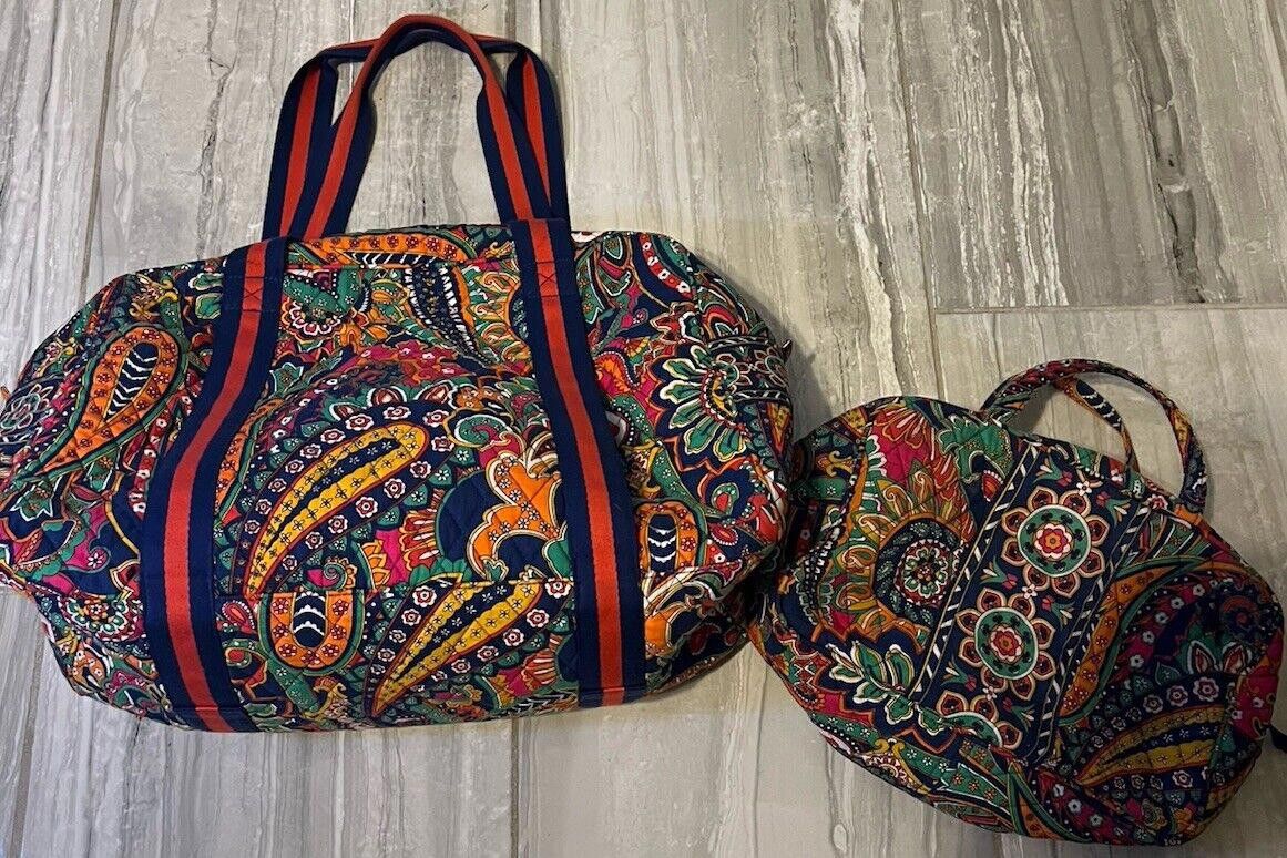 Designer Vera Bradley All Purpose Tote And Toiletries Bag Size ONE SIZE - 1 Thumbnail