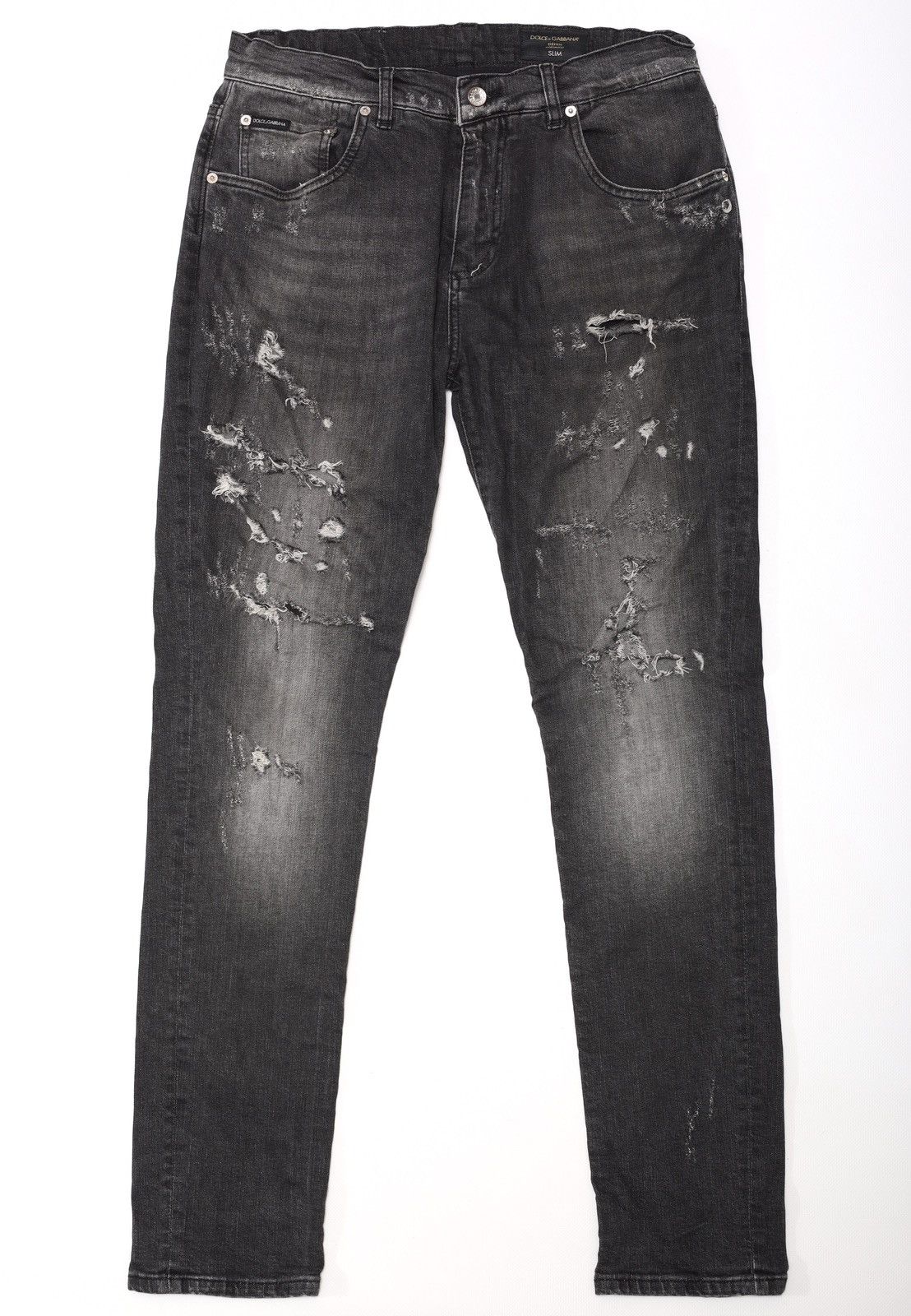 Dolce & Gabbana Dolce Gabbana Slim Grey Denim Jeans Distressed Size US 34 / EU 50 - 2 Thumbnail