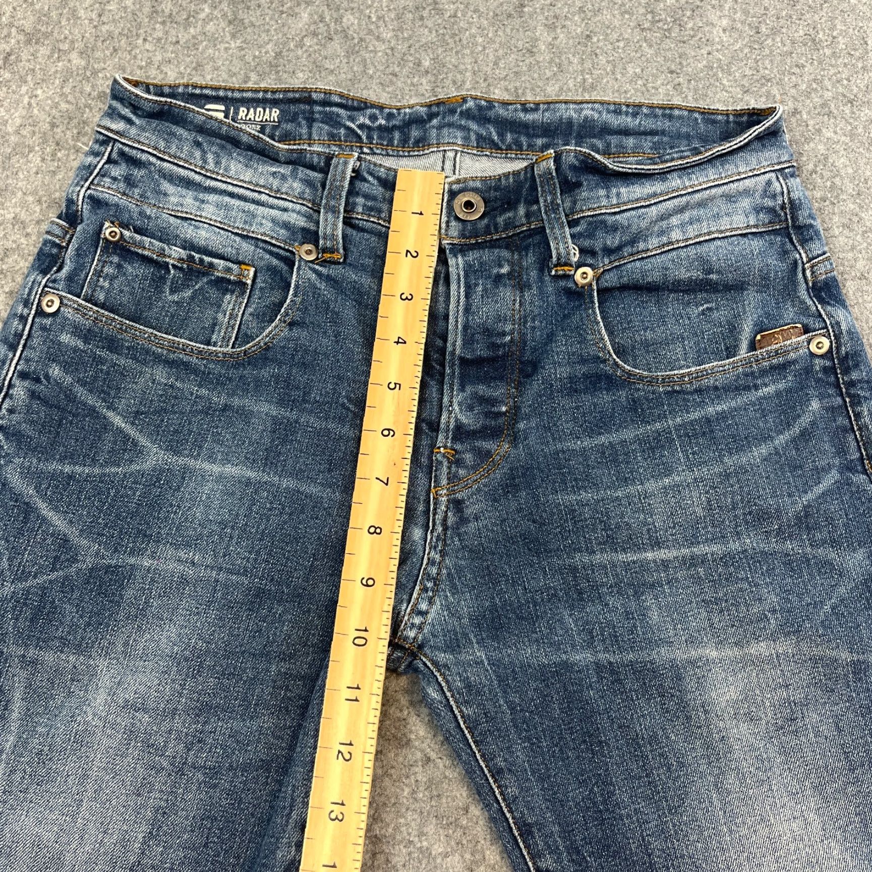 G-Star G-Star Jeans Regular Straight 30 32 Medium Wash Blue Whiskers Fades Radar Mens Jeans Regular 30in 32in Blue Size US 30 / EU 46 - 5 Thumbnail