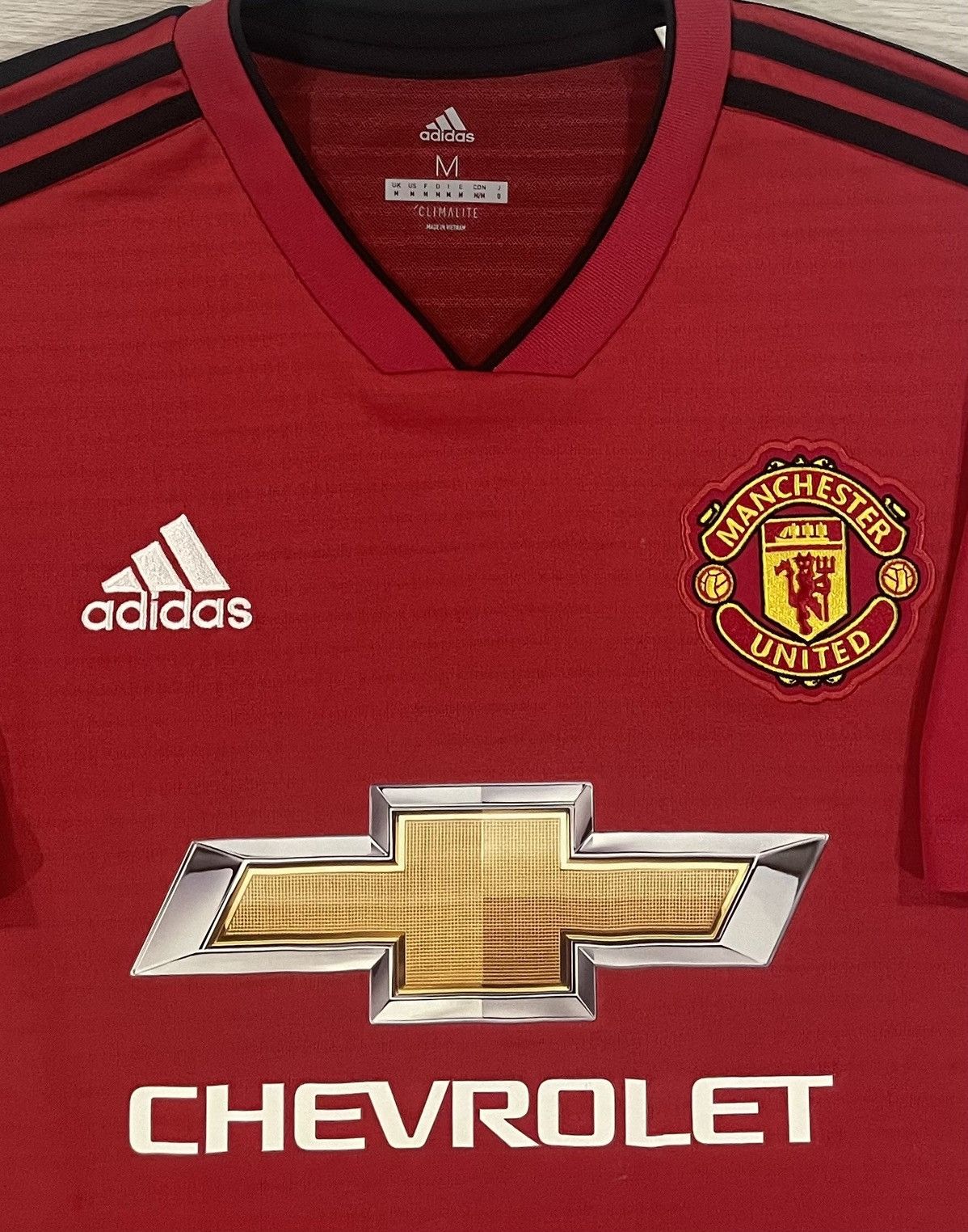 Adidas Adidas 2018/19 Manchester United Soccer Jersey Men’s Medium Size US M / EU 48-50 / 2 - 2 Thumbnail