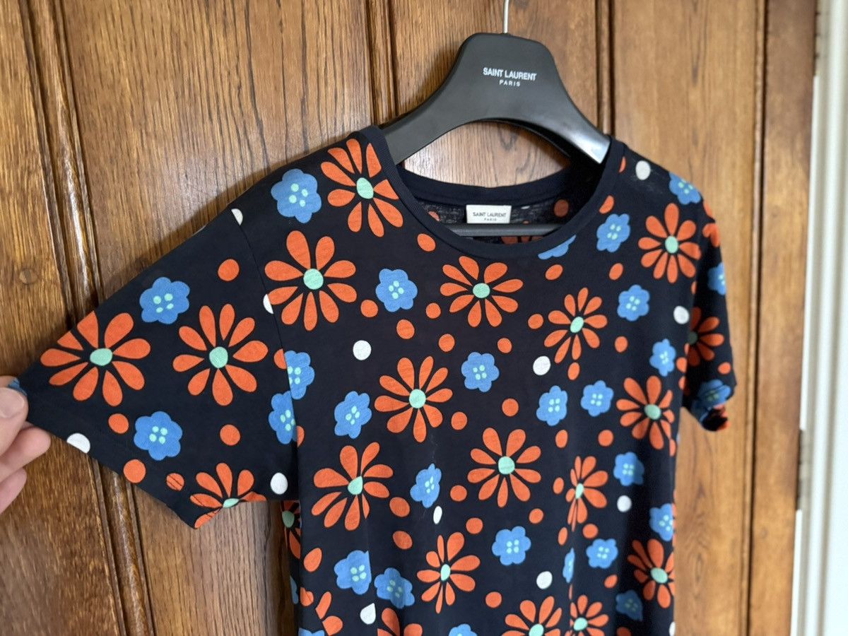 Saint Laurent Paris SS15 Saint Laurent floral T shirt Psych Rock S Hedi grail Size US S / EU 44-46 / 1 - 5 Thumbnail