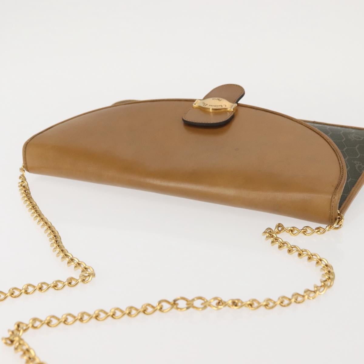 Dior DIOR Honeycomb Canvas Chain Shoulder Bag Pvc Brown Gold Size ONE SIZE - 6 Thumbnail