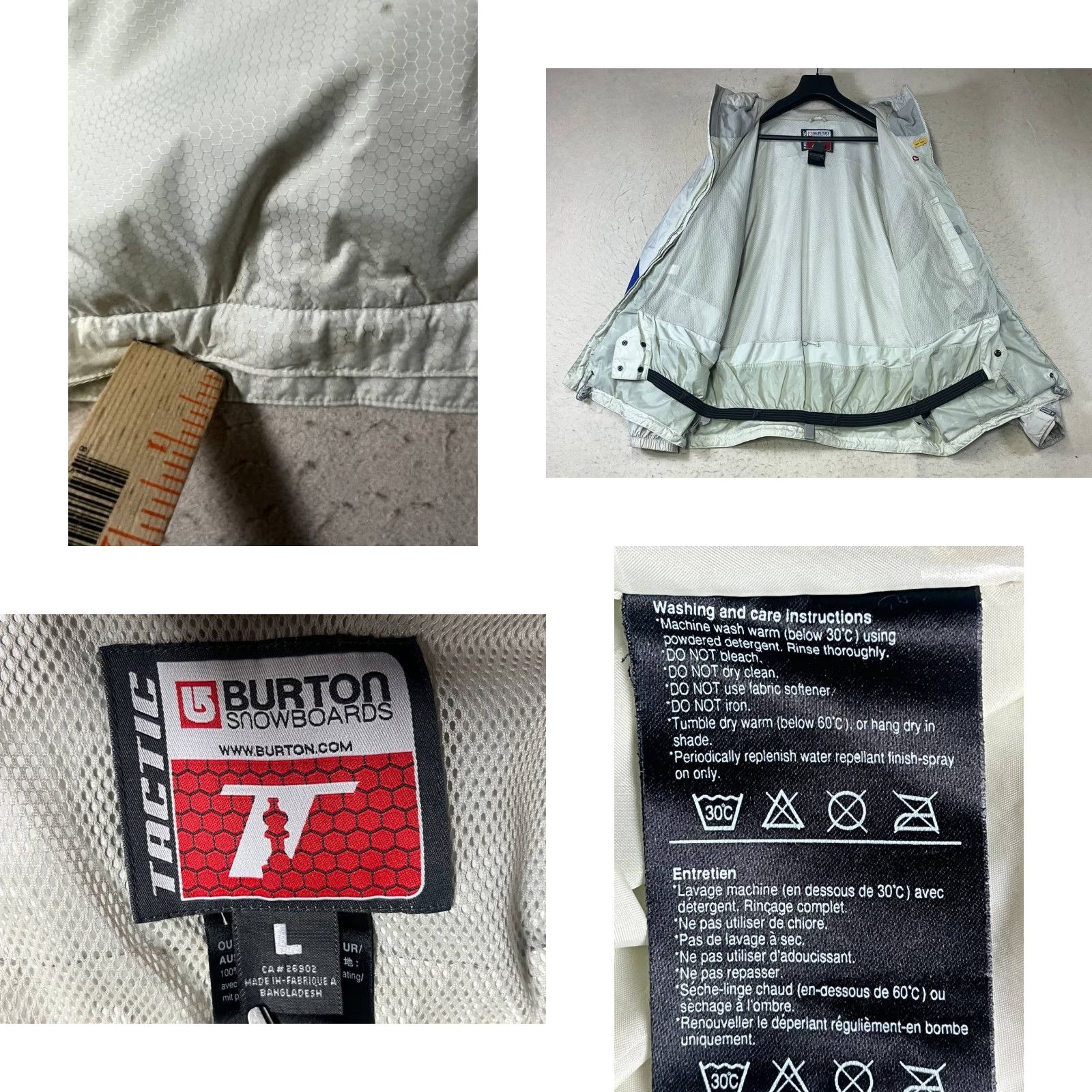 Burton Burton Jacket Hooded Gray Insulated Puffer Mid-Length Men's Large Regular Dryride Snow Wind-Resistant Water Resistant Size US L / EU 52-54 / 3 - 9 Thumbnail