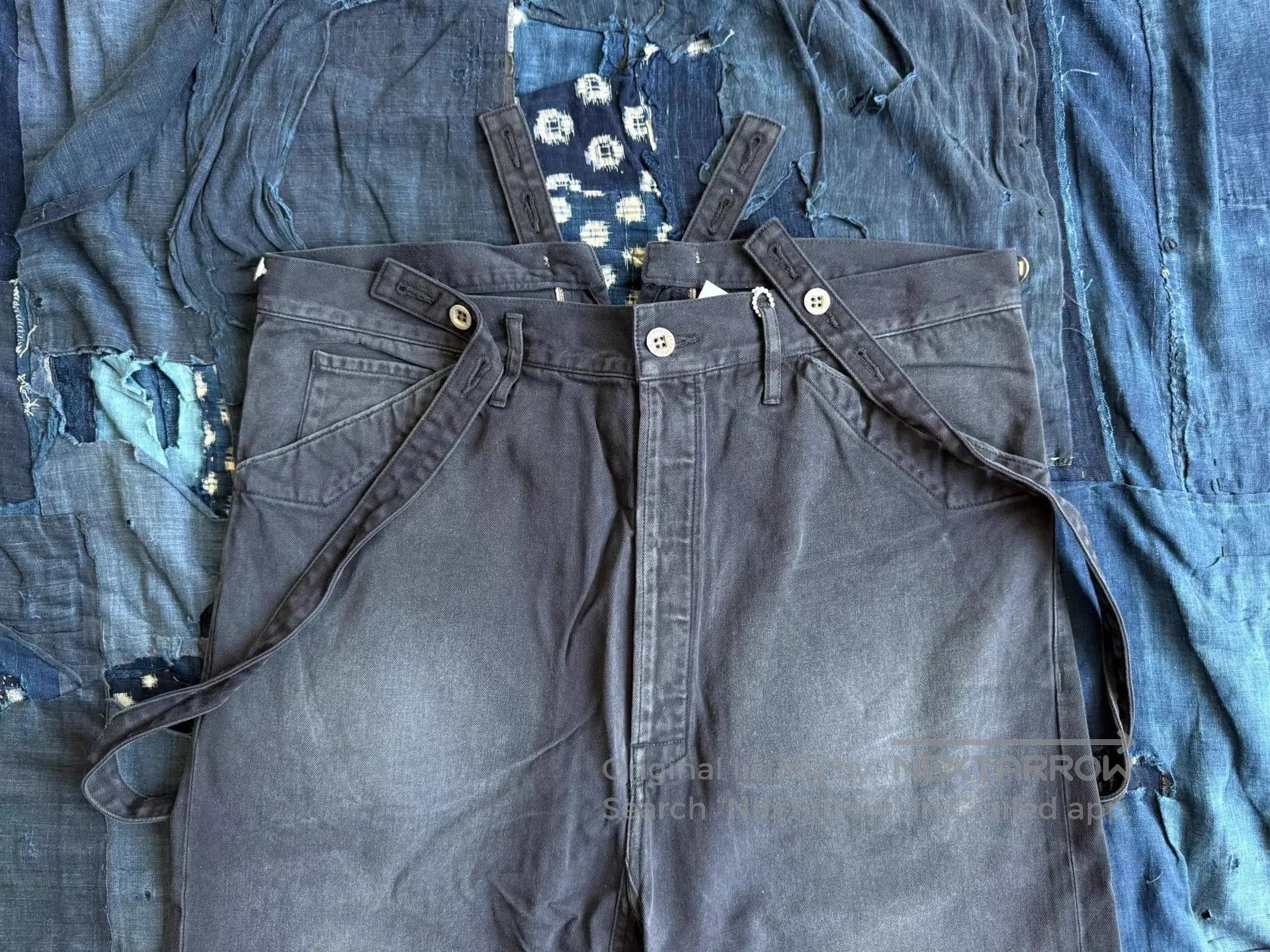 Visvim Black Denim Suspender Pants Size 32. Size US 32 / EU 48 - 4 Thumbnail