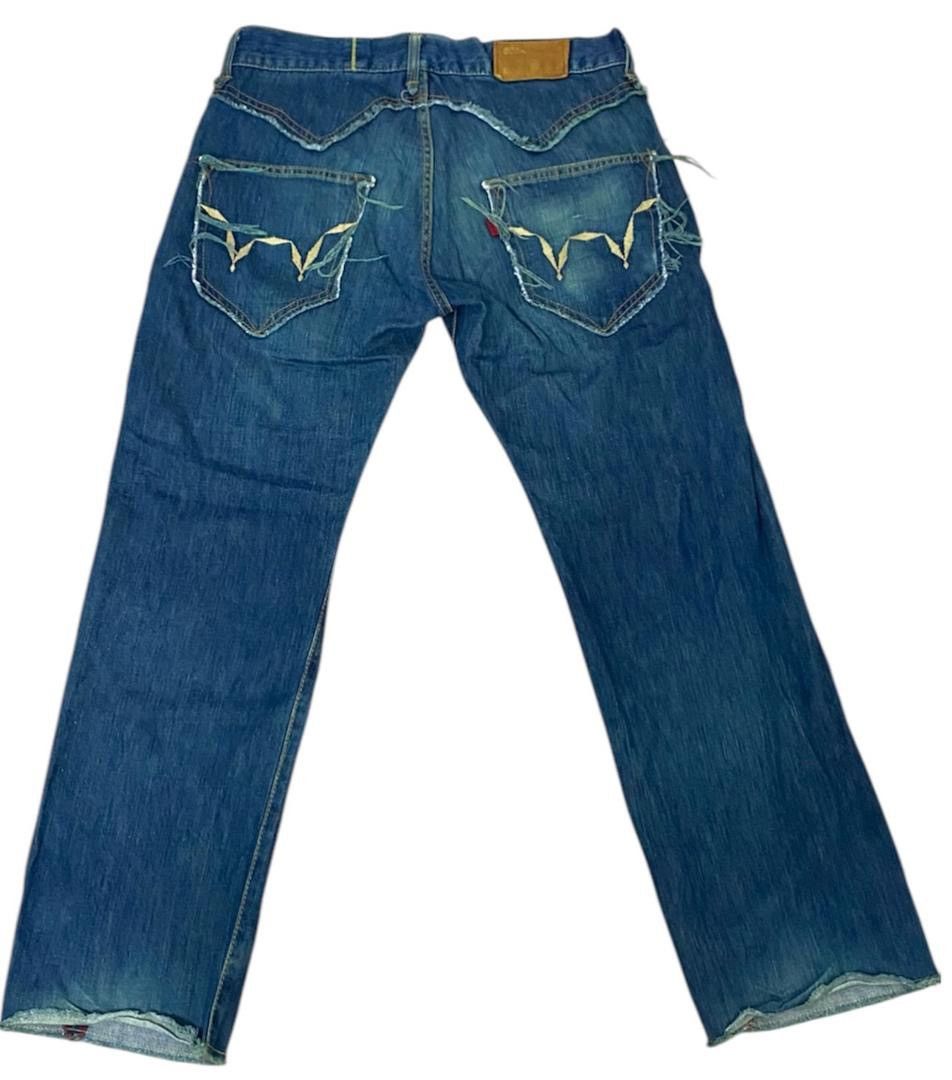Edwin × Japanese Brand Edwin Blue Denim Jeans Rugged Printed Design Size US 34 / EU 50 - 1 Thumbnail