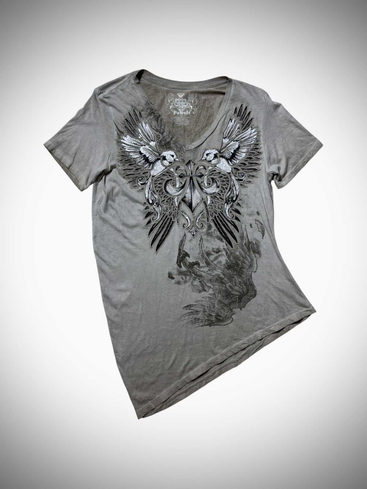If Six Was Nine 2000’s Prepotente - Asymetrical Punk Grunge T-Shirt Size US M / EU 48-50 / 2 - 1 Thumbnail
