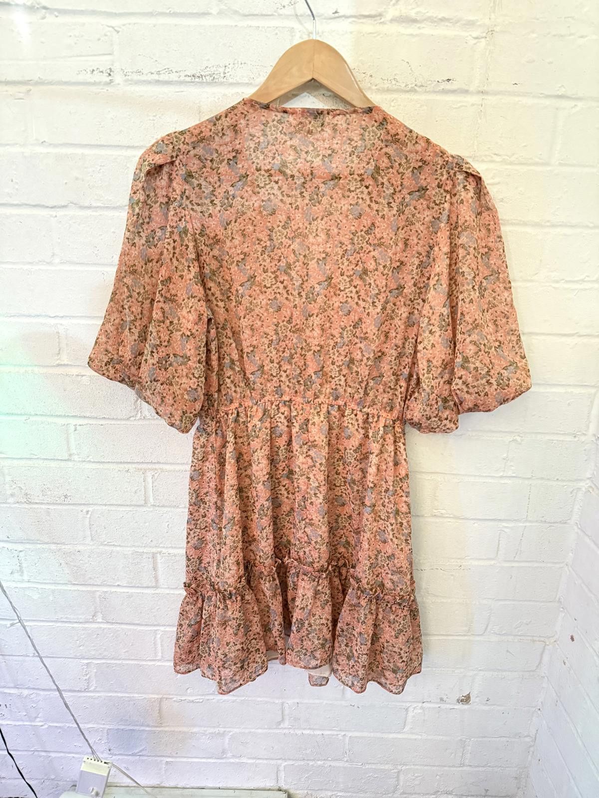 Unknown London Floral Print Mini Dress with Puff Sleeves Size M / US 6-8 / IT 42-44 - 3 Thumbnail