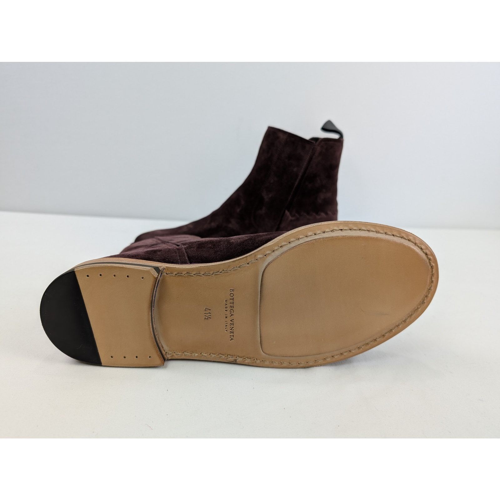 Bottega Veneta o1rshd1 Chelsea Boots in Burgundy Suede Size US 8.5 / EU 41-42 - 10 Thumbnail
