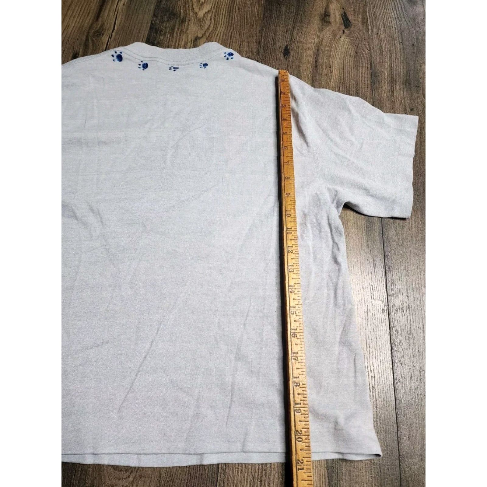 TEE JAYS VINTAGE 90s Tee Jays Cropped T Shirt Hand Painted Gray L Womens Size L / US 10 / IT 46 - 3 Thumbnail