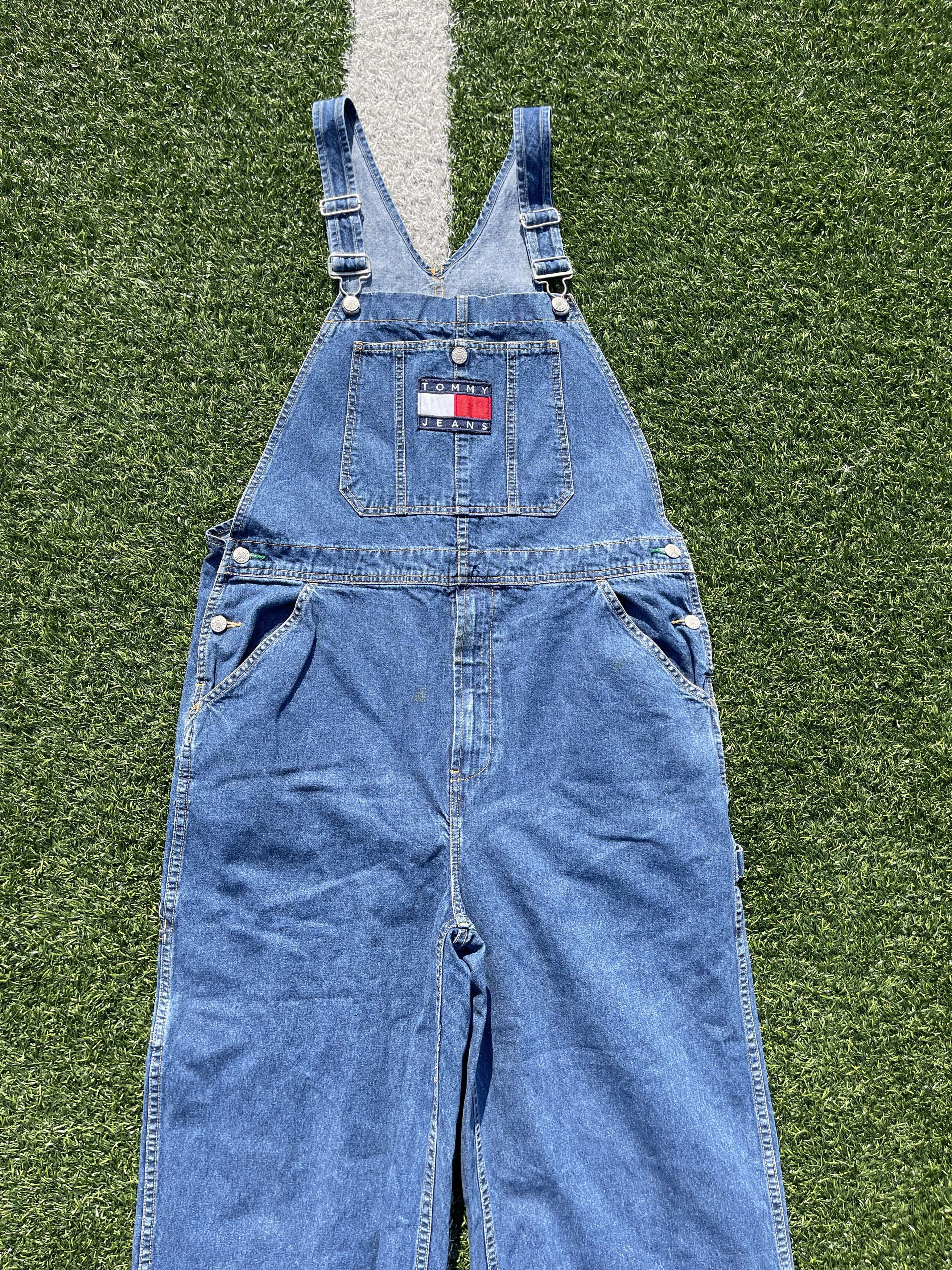Tommy Hilfiger × Vintage Tommy Hilfiger Vintage 90's Hip Hop Rap Jeans Denim Overalls Size US 32 / EU 48 - 3 Thumbnail