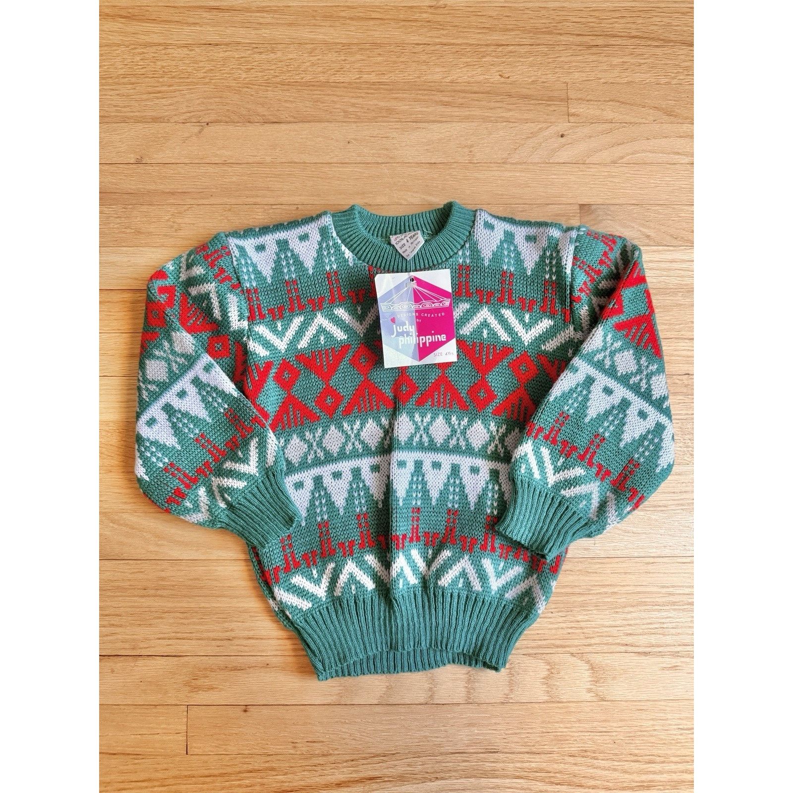 Other Vintage NWT 90s Kid Toddler RARE Sweater 4T Judy Philippine Size XXS / US 00 / IT 34 - 3 Thumbnail