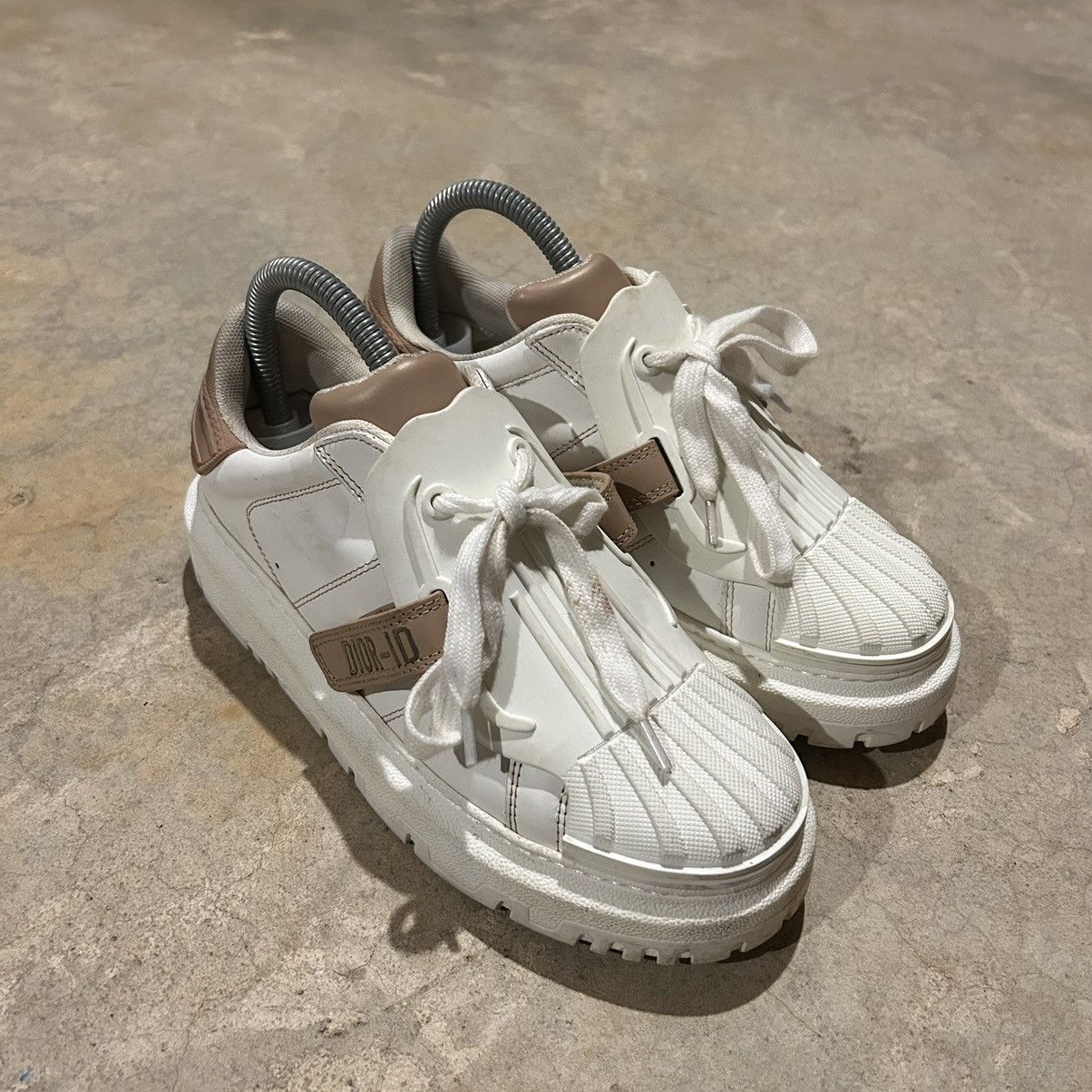 Christian Dior Monsieur × Designer × Dior Dior ID Calfskin Leather Platform Shoes White/Nude US 5.5 Size US 5.5 / EU 38 - 10 Thumbnail