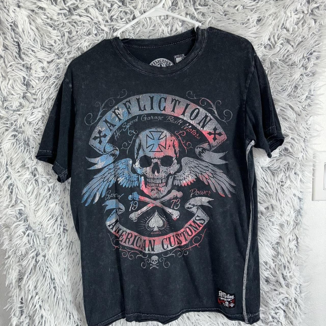 Affliction Affliction black and grey t-shirt Size US M / EU 48-50 / 2 - 1 Thumbnail