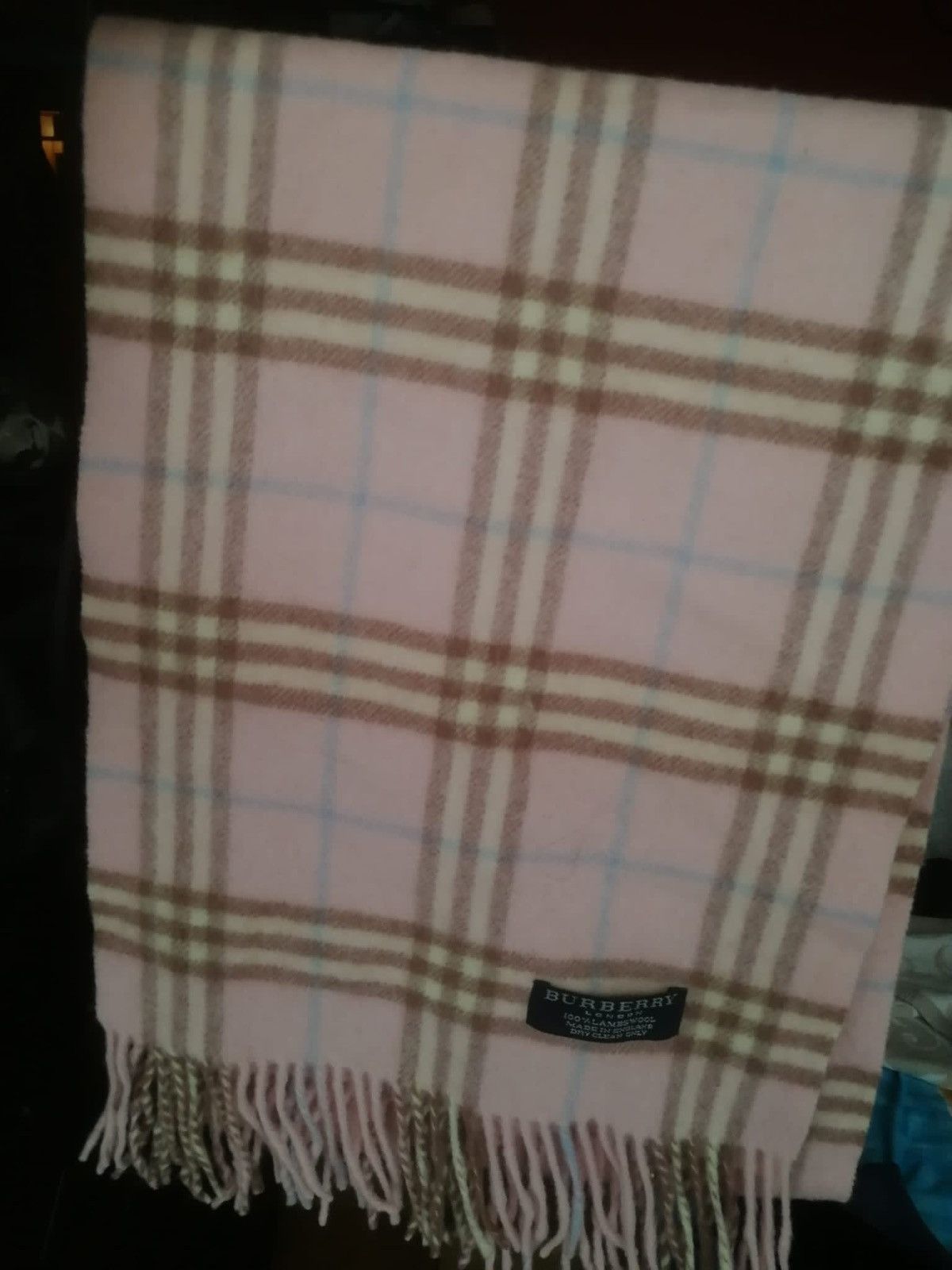 Burberry × Vintage Burberry lambswool scarf vintage Size ONE SIZE - 3 Thumbnail