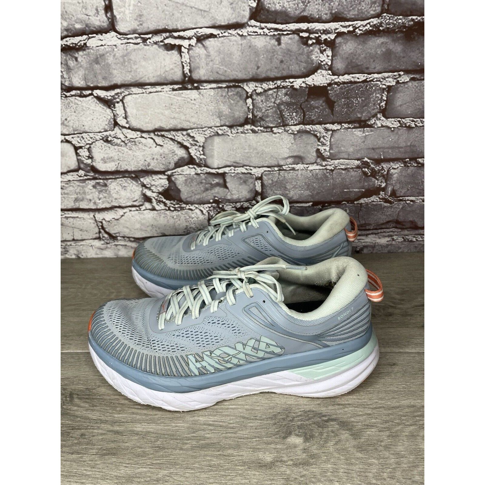 Hoka Hoka One One Bondi 7 1110519 Blue Synthetic Running Shoes Wo Size US 9 / IT 39 - 23 Thumbnail
