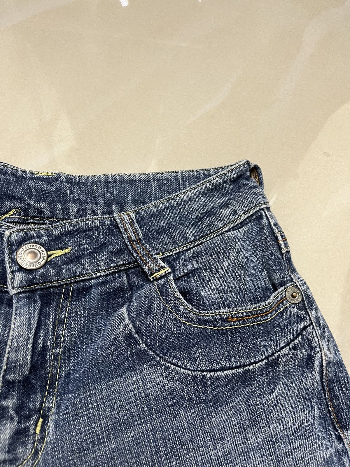 Japanese Brand Flare Jeans rainbow pocket denim distressed low rise Size US 28 / EU 44 - 8 Thumbnail