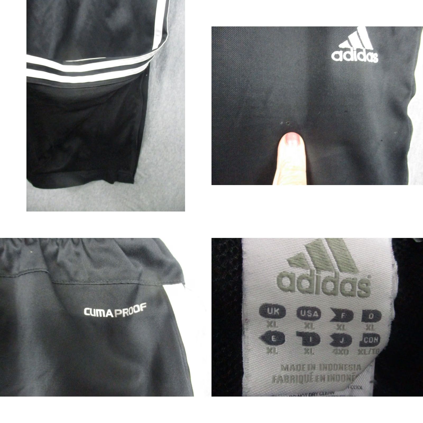 Adidas Adidas Track Pants XL Men Black Three Stripe Windbreaker Lined Soccer Zip Ankle Track Pants Size US 36 / EU 52 - 8 Thumbnail