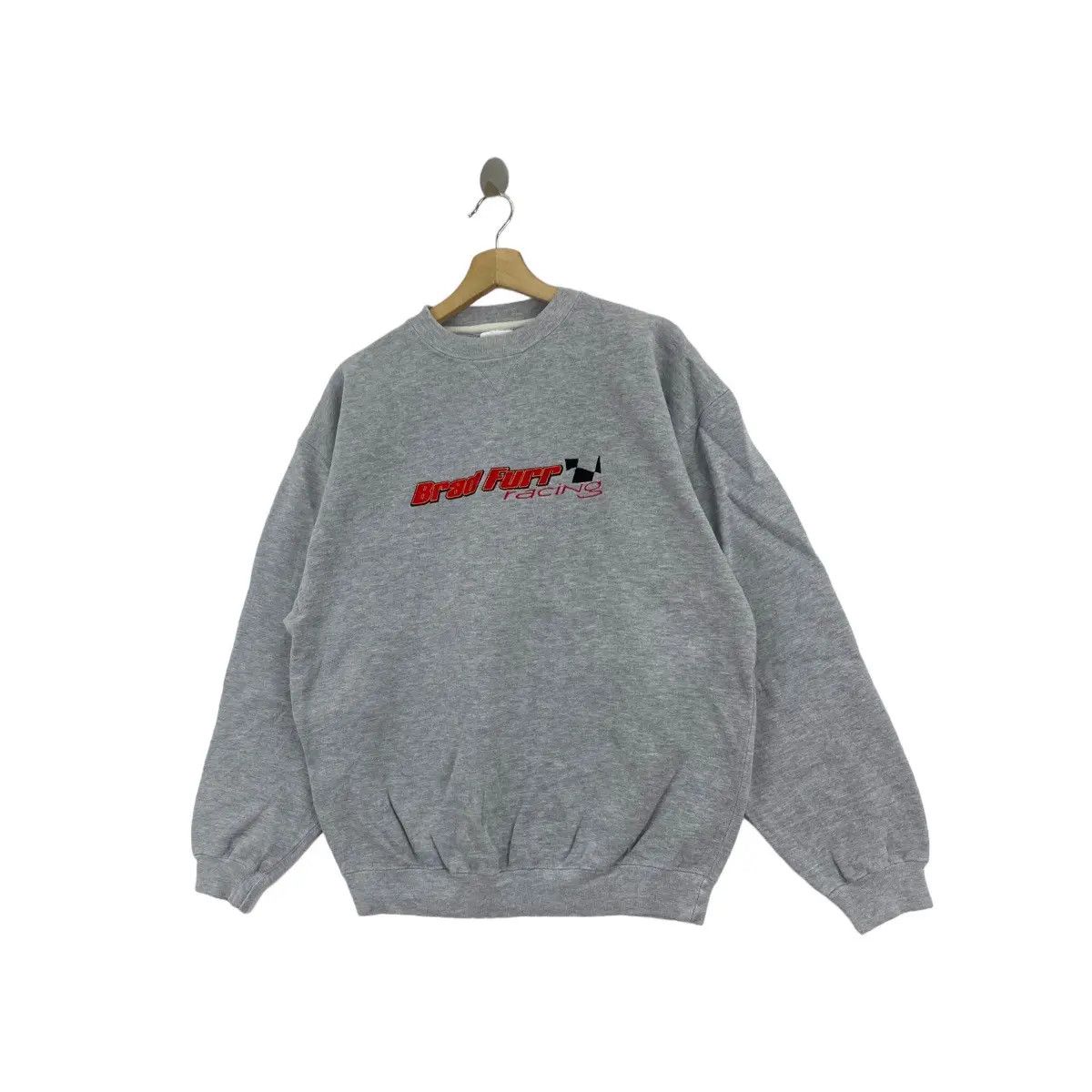 Vintage Vtg BRAD FURR RACING Speedways Calistoga Sweatshirt Pullover Size US L / EU 52-54 / 3 - 4 Thumbnail
