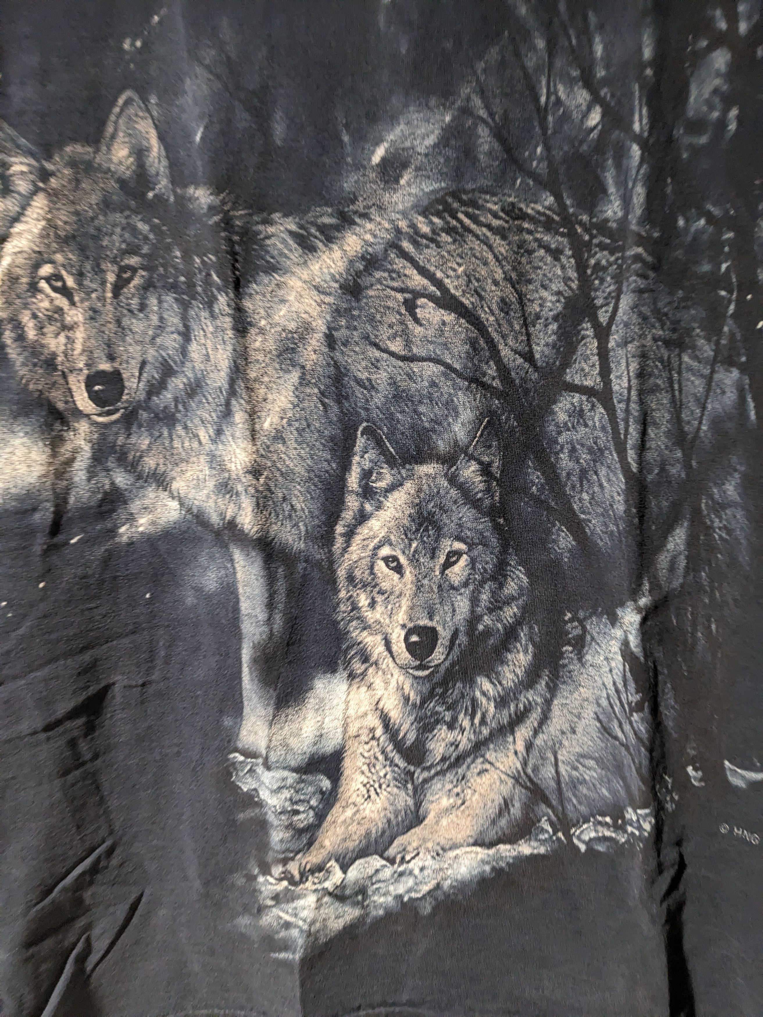 Vintage Vintage 1996 Wolf Snow Animal Nature Blue Large T-Shirt Size US L / EU 52-54 / 3 - 2 Thumbnail