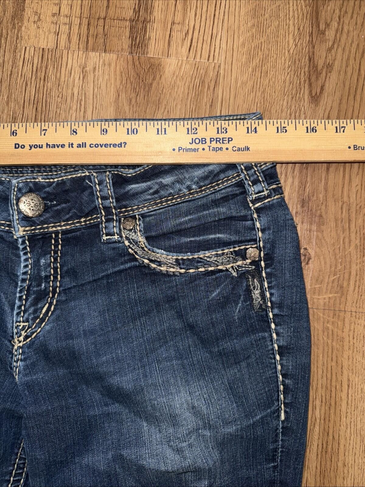 Silver Jeans Co. Silver Jeans SUKI 17 Blue Bootcut Stretch Embellished Pocket Size 27" / US 4 / IT 40 - 9 Thumbnail