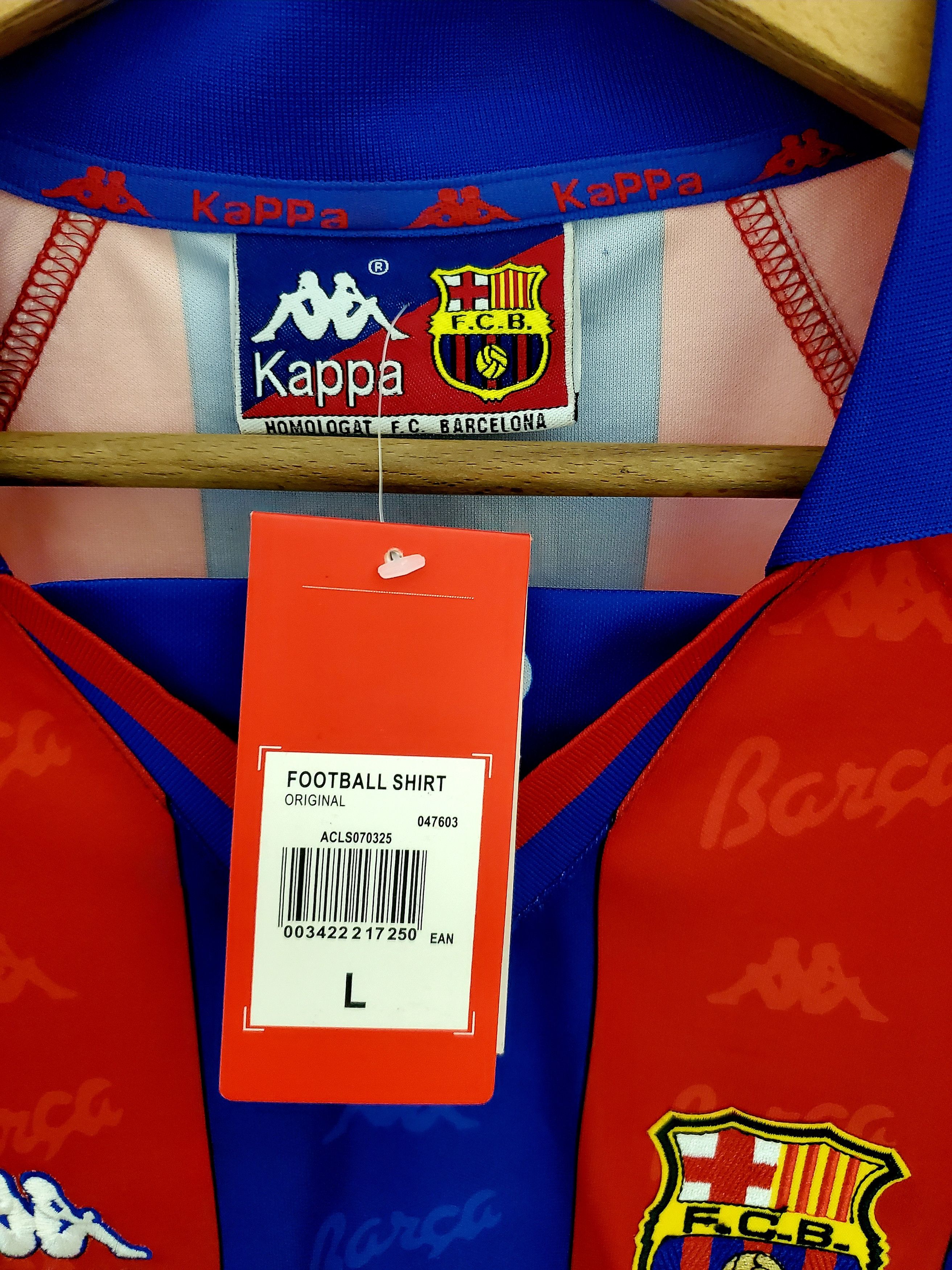 Vintage FC Barcelona 1996-97 Retro Soccer Home Jersey L Size US L / EU 52-54 / 3 - 3 Thumbnail