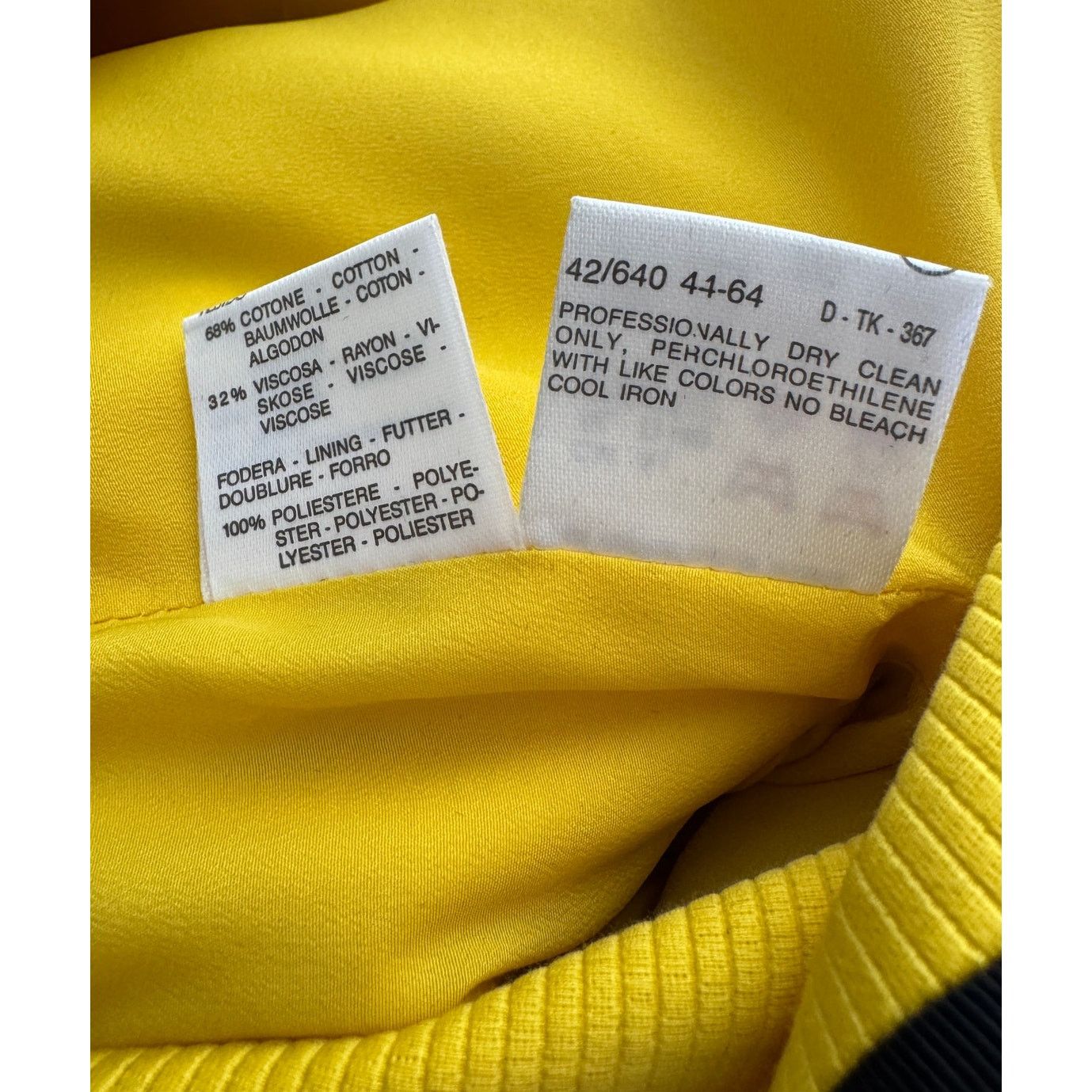 Max Mara Max Mara Yellow Blazer Size L / US 10 / IT 46 - 5 Thumbnail