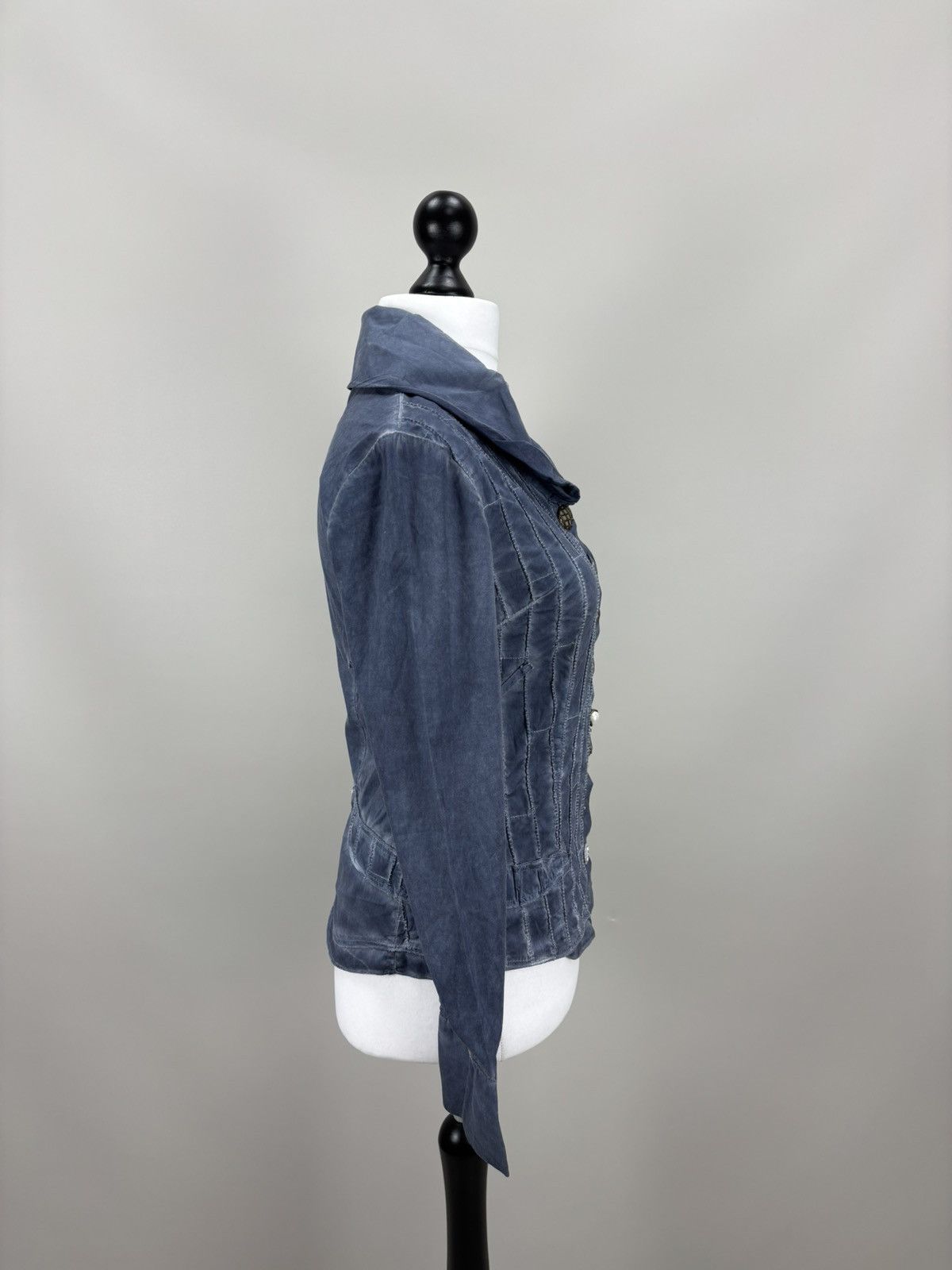 Elisa Cavaletti Womens blouse Bottega by Elisa Cavaletti Size S Color Blue Size S / US 4 / IT 40 - 5 Thumbnail