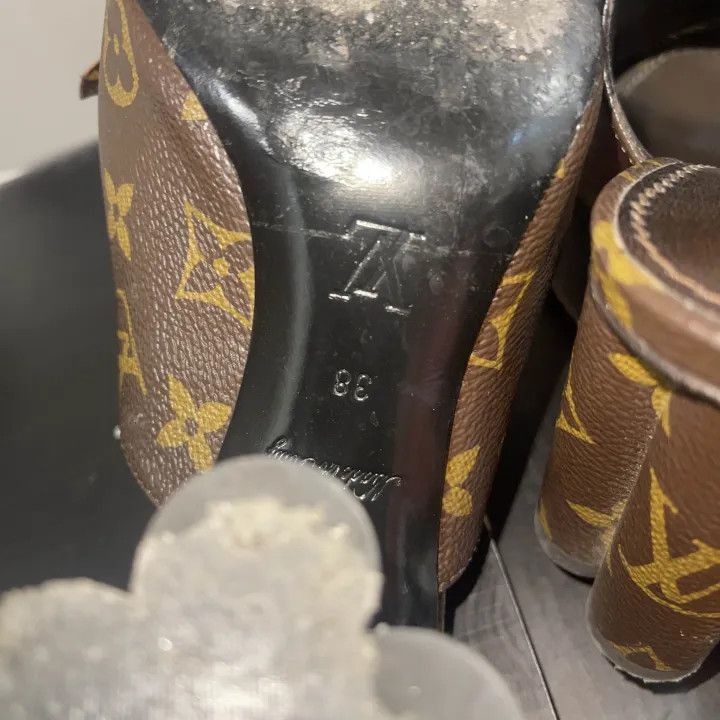 Louis Vuitton Louis Vuitton Indiana Monogram High Heel Sandals -2508 Size US 8 / IT 38 - 5 Thumbnail
