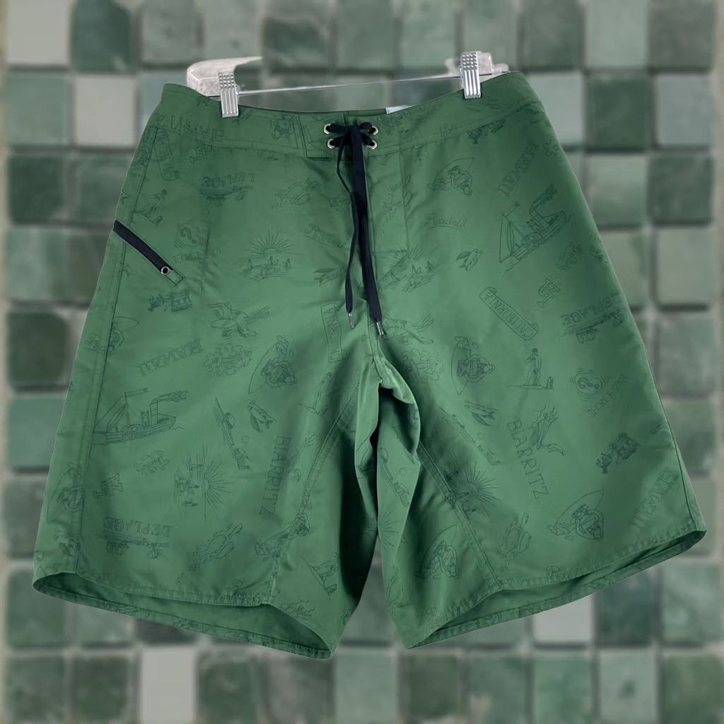 Patagonia Wavefarer II Board Shorts Mens 32 Green Swimwear Beach