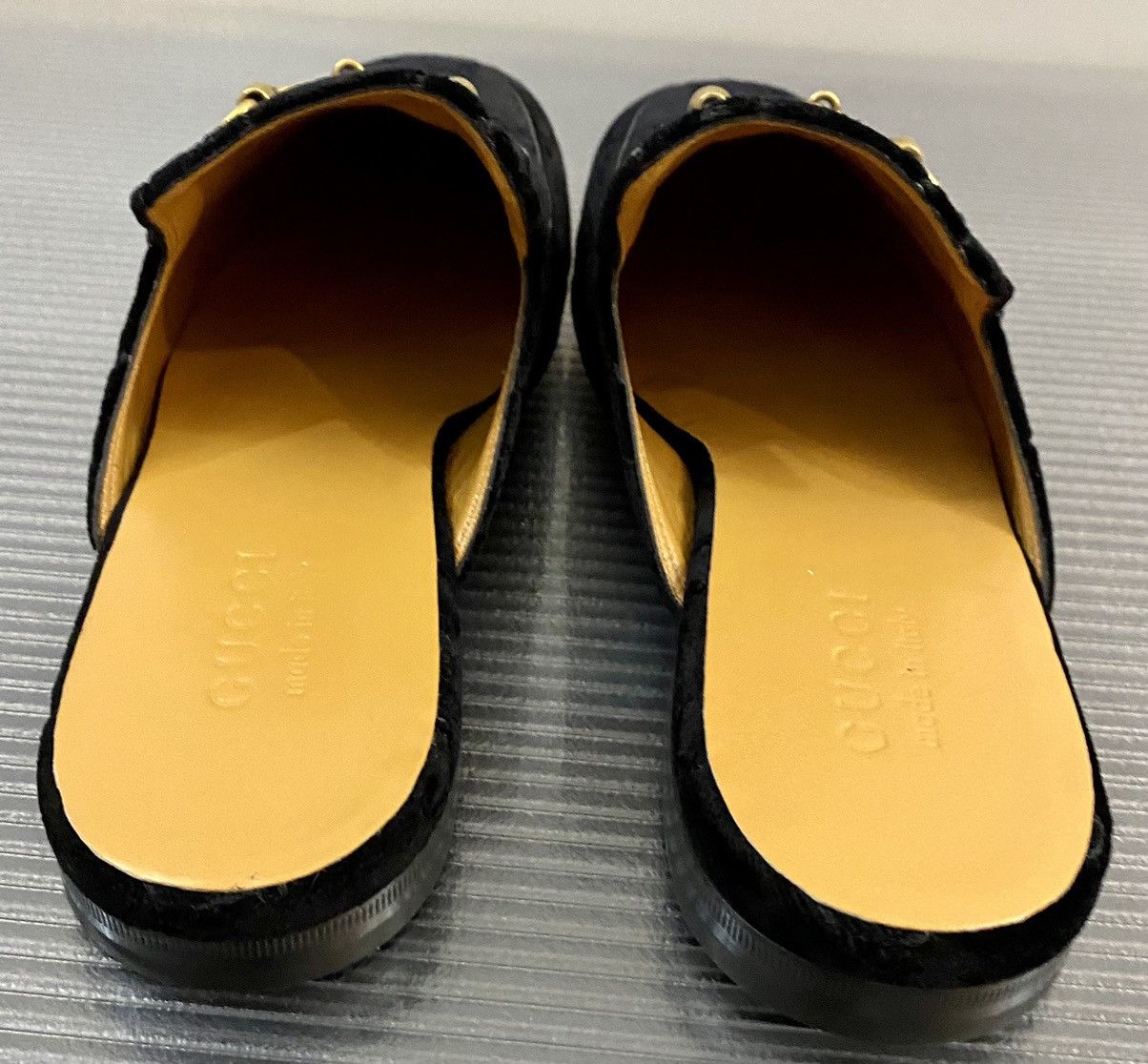 Gucci Gucci 🇮🇹 black velvet GG princetown horsebit slip on 9 US NEW Size US 9 / EU 42 - 9 Thumbnail