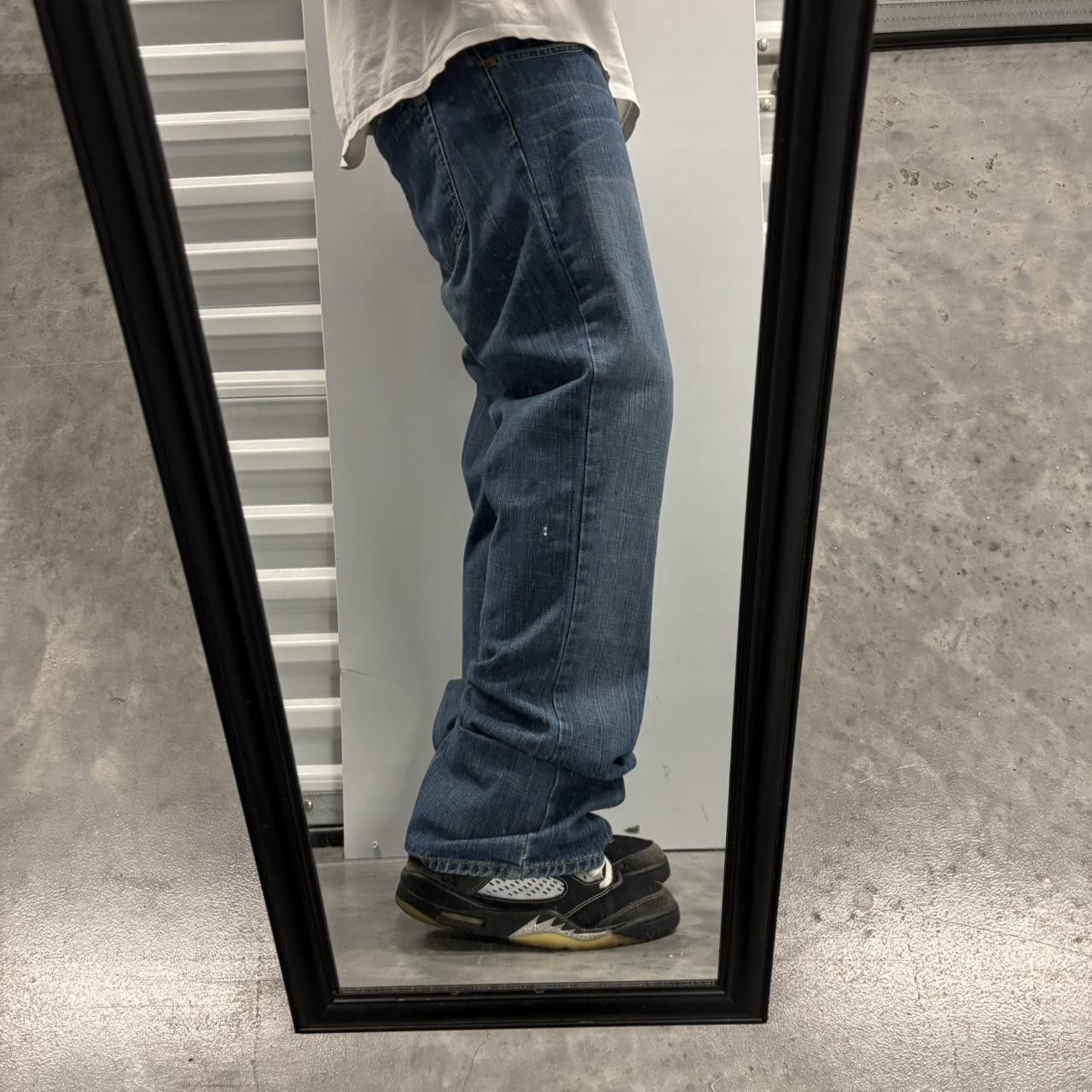 Japanese Brand × Vintage Crazy Vintage Y2K/2000s Grunge Dark Wash Bootcut Denim Jeans! Size US 34 / EU 50 - 2 Thumbnail