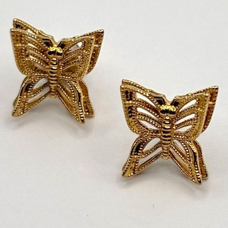 Other Y2K Gold Butterfly Earrings Size ONE SIZE - 2 Thumbnail