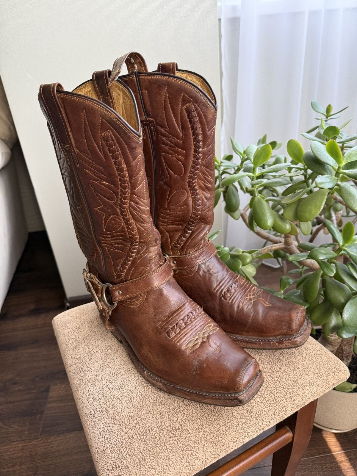 Cowboy Equipment Vintage Rancho Western Cowboy Boots Biker Celine Vibe Size US 9 / EU 42 - 7 Thumbnail
