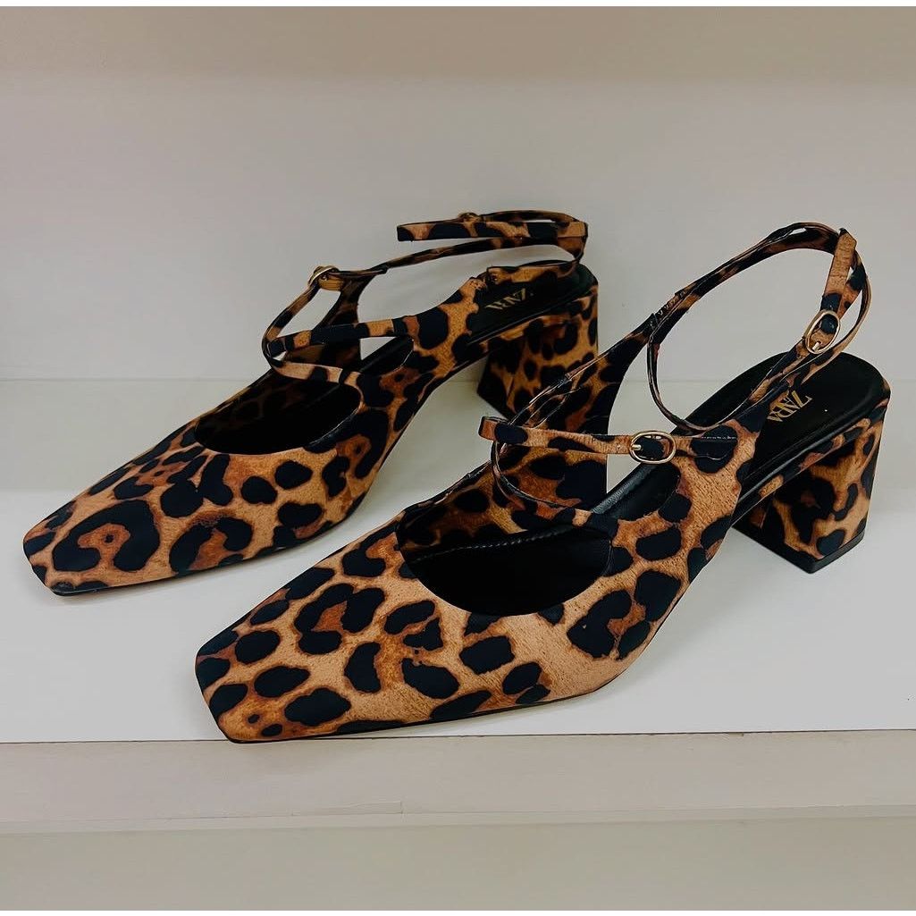 Zara ZARA Block Heel Shoes NWT Size US 8 / IT 38 - 1 Thumbnail