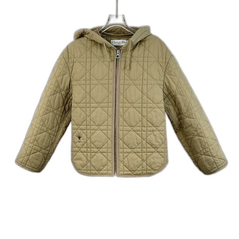 Dior Christian Dior Beige Quilted Hooded Jacket Size US S / EU 44-46 / 1 - 1 Thumbnail