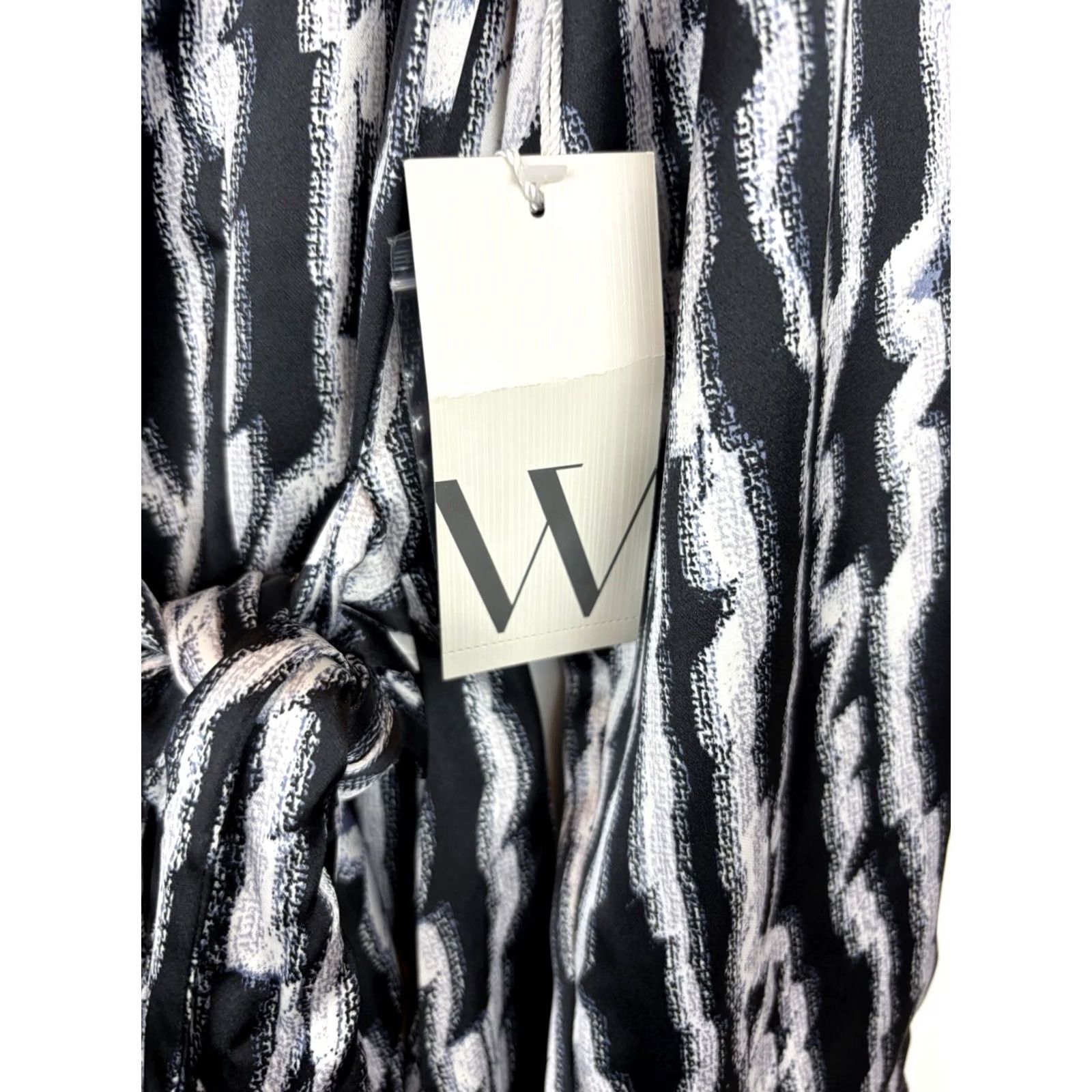 Worthington Worthington Midi Wrap Dress Womens Medium Brown Print Ruched Career Office New Size M / US 6-8 / IT 42-44 - 4 Thumbnail