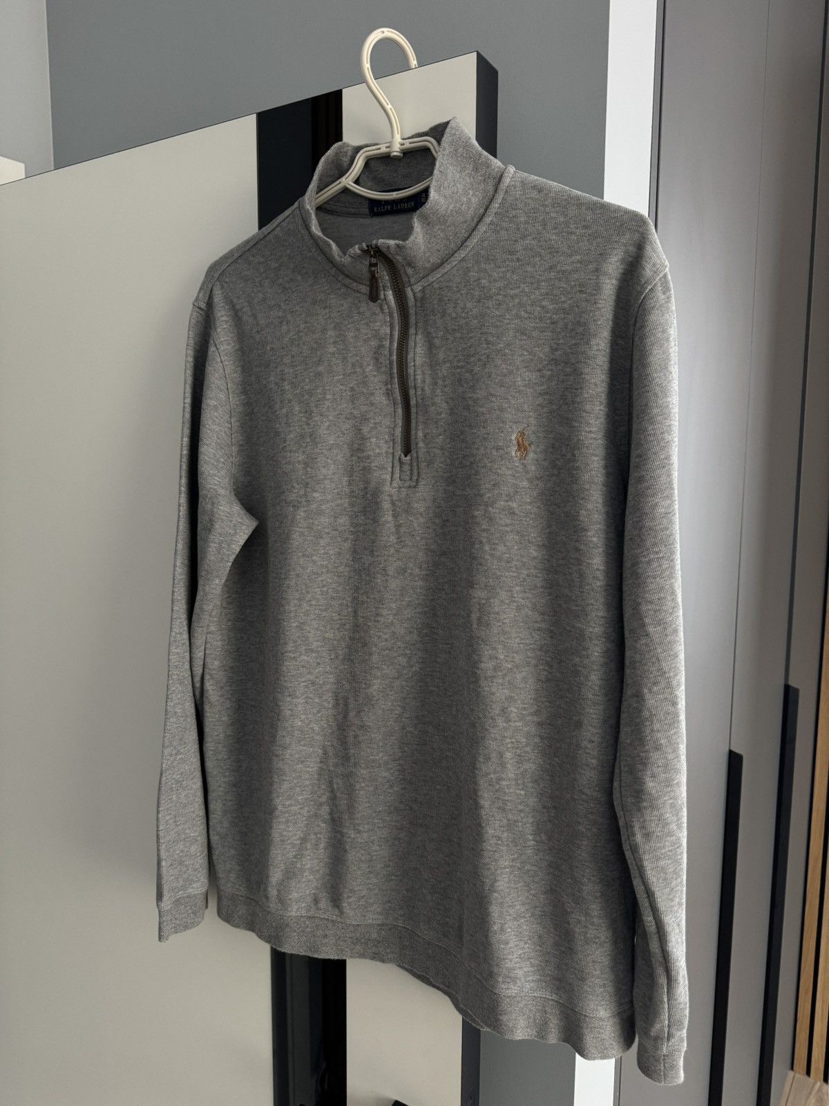 Polo Ralph Lauren Polo Ralph Lauren Sweater 1/3 Zip Knitwear Luxury Gray Sz L Size US L / EU 52-54 / 3 - 1 Thumbnail