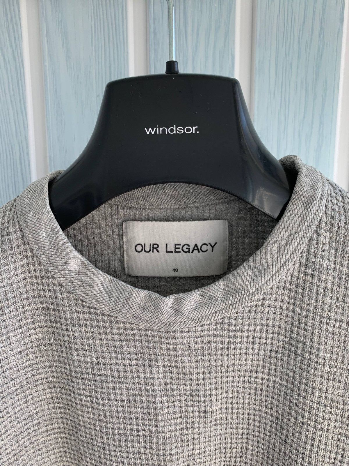 Our Legacy Our Legacy AW 2014 Spun Sumo Women Gray Waffle Knit T-Shirt Size M / US 6-8 / IT 42-44 - 4 Thumbnail