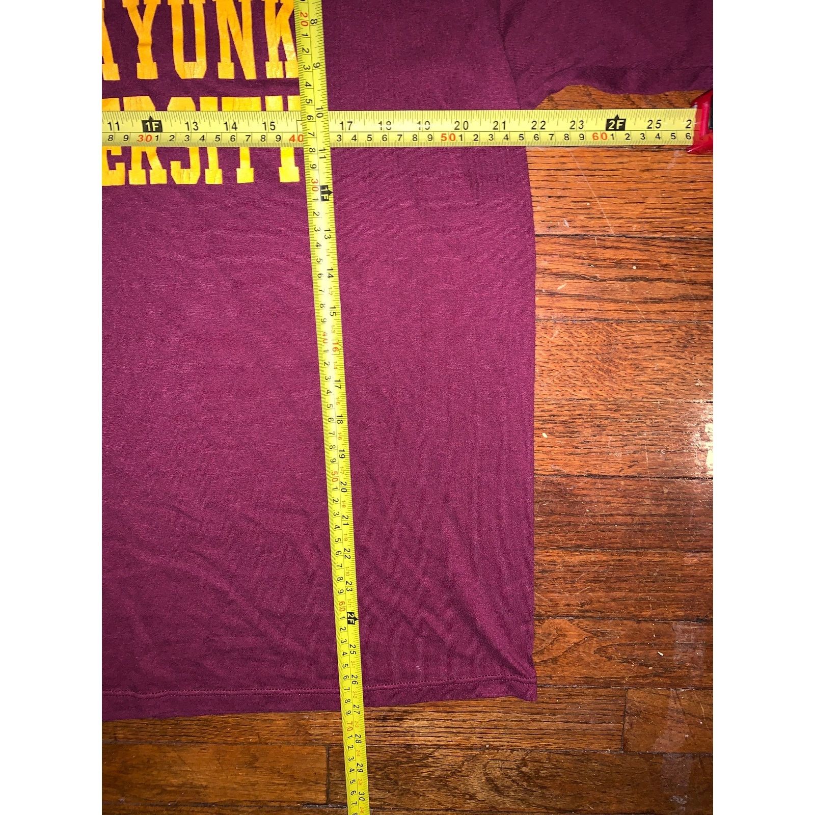 Jerzees Manayunk University T Shirt XL Single Stitch USA Maroon Size US XL / EU 56 / 4 - 6 Thumbnail