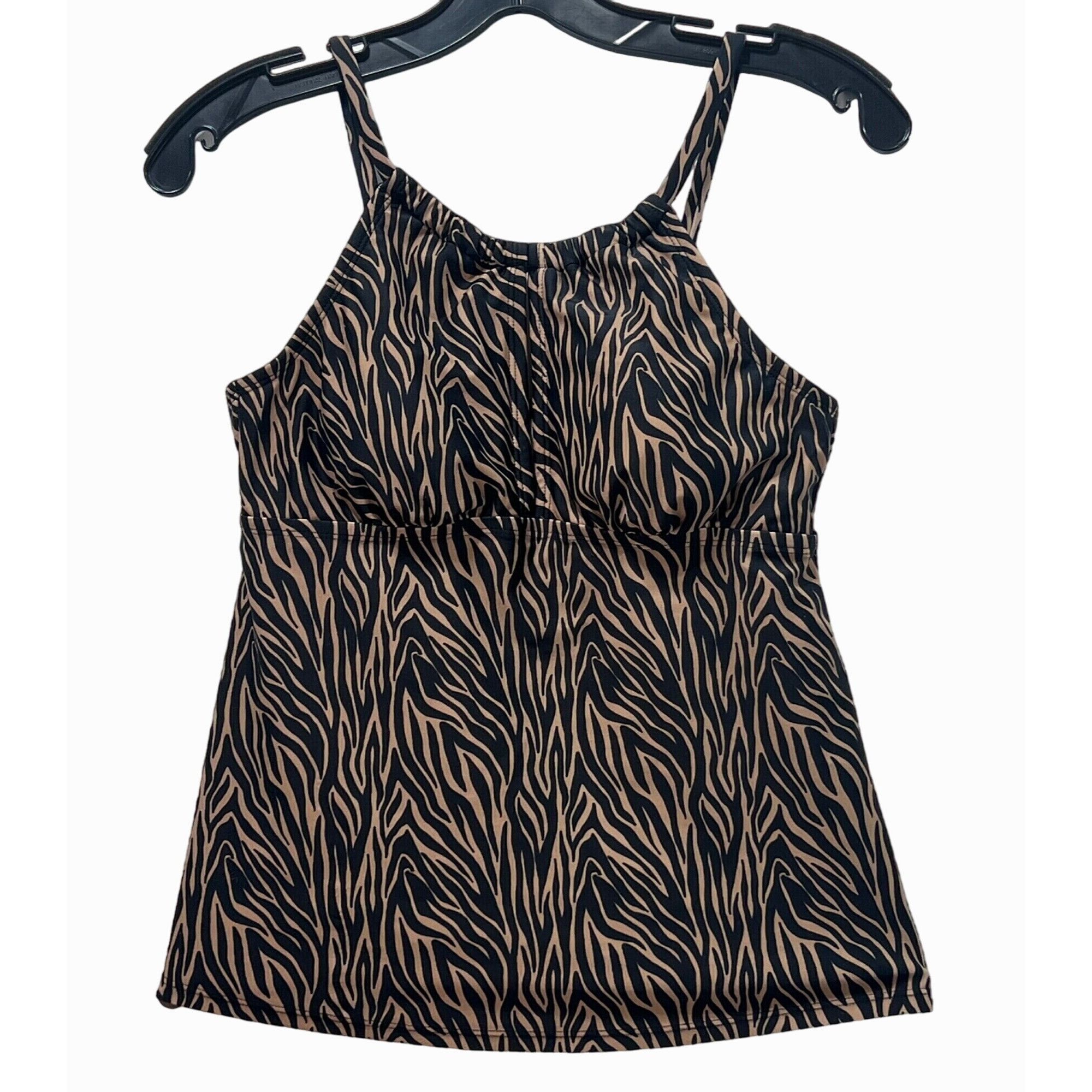 Other Kona Sol - Women's High Neck Tankini Top - Brown - Medium (8 Size ONE SIZE - 1 Thumbnail