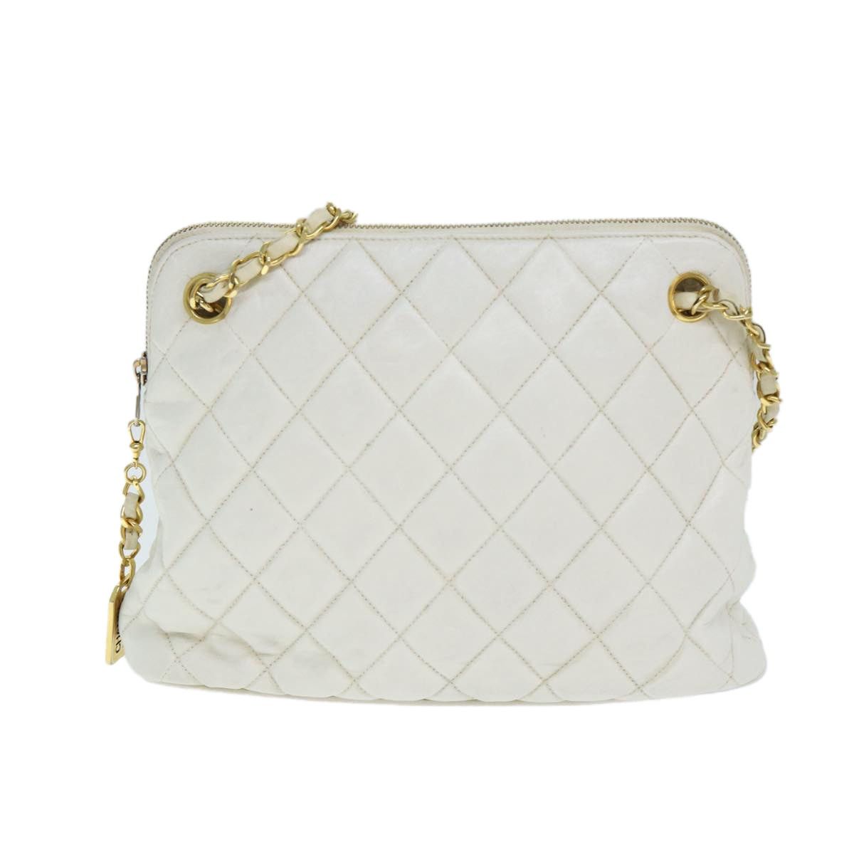 Chanel CHANEL Matelasse Chain Shoulder Bag Leather White CC Size ONE SIZE - 13 Thumbnail