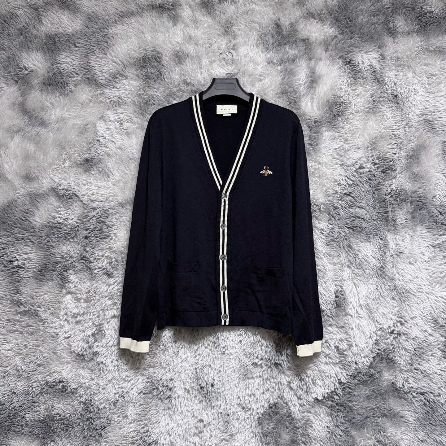 Gucci Gucci Black Bee Sweater Designer Size US XL / EU 56 / 4 - 1 Thumbnail