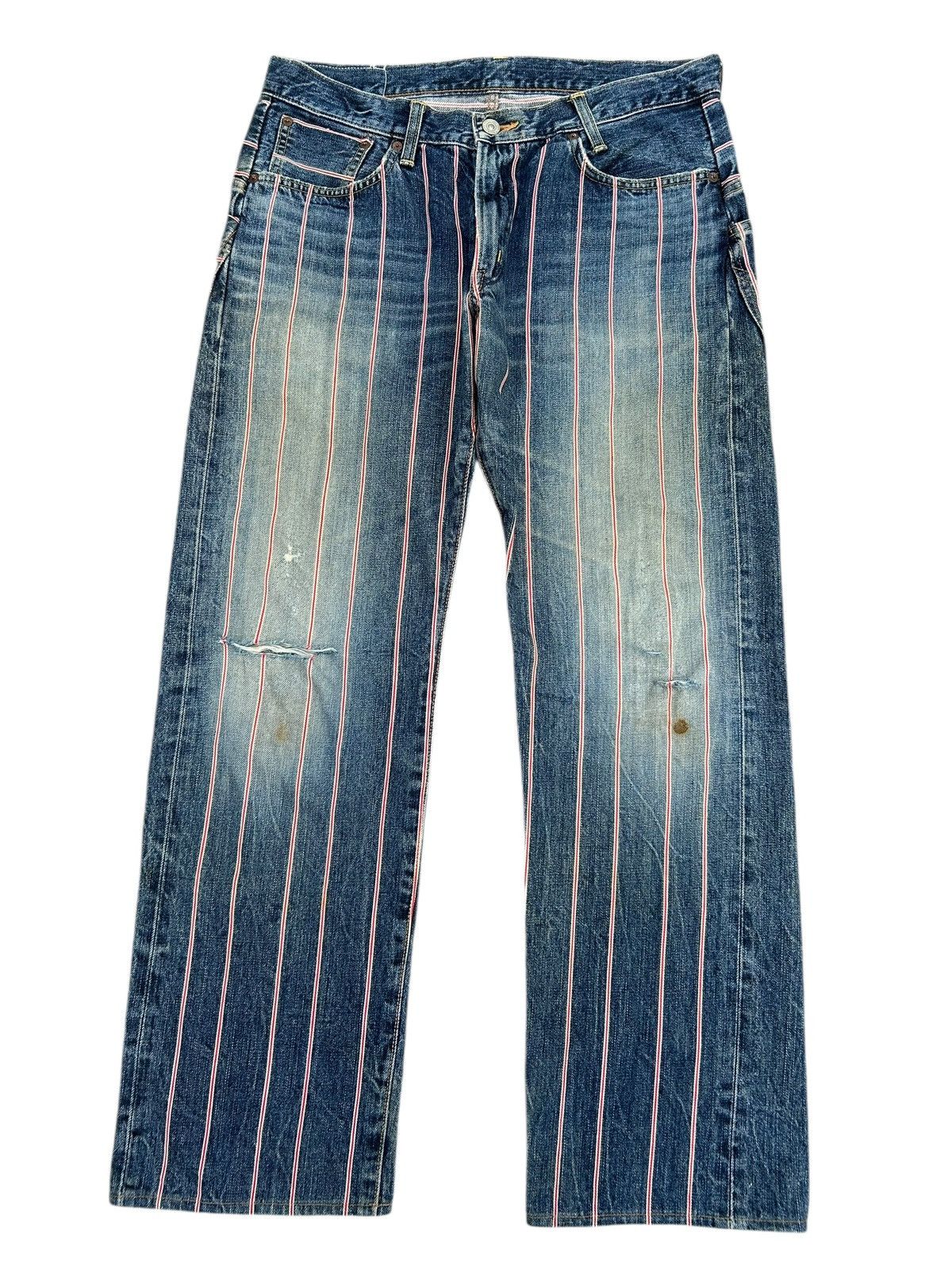 Kapital Vintage Edwin 505 Selvedge Japanese Distressed Denim jeans Size US 34 / EU 50 - 2 Thumbnail