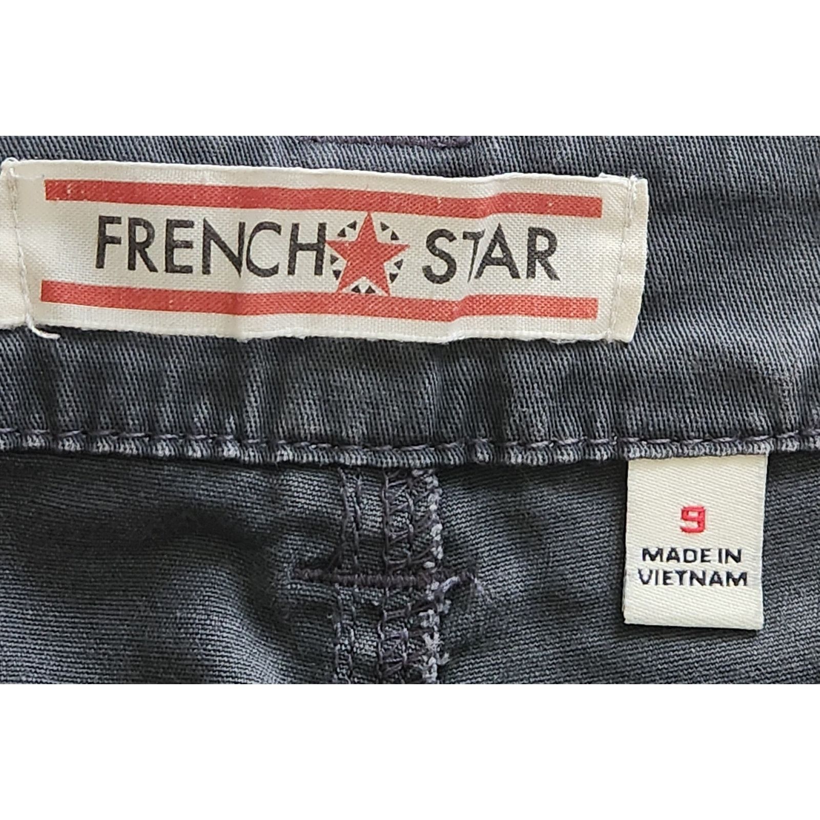 Other French Star Dark Gray Flat Front Slashed Pockets Shorts 9 Size 32" / US 10 / IT 46 - 3 Thumbnail