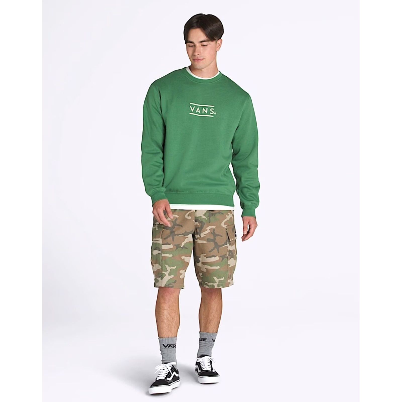 Vans VANS Sweatshirt Crew II Half Box Mens Medium Fairway Mens Size US M / EU 48-50 / 2 - 2 Thumbnail