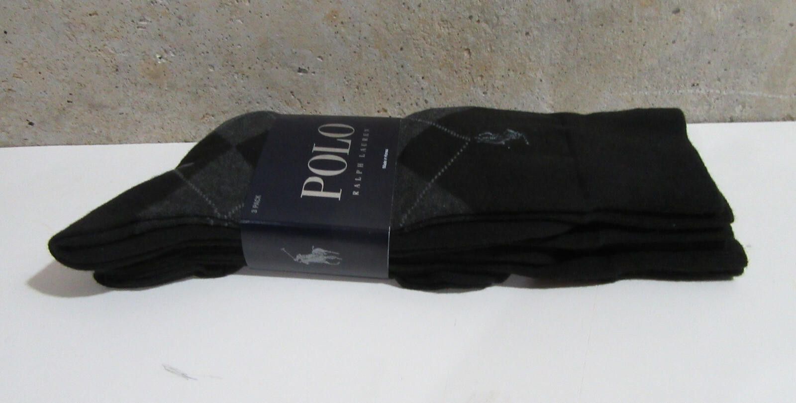 Polo Ralph Lauren Polo Ralph Lauren Mens Trouser Dress Socks 3 pack Black Size ONE SIZE - 3 Thumbnail
