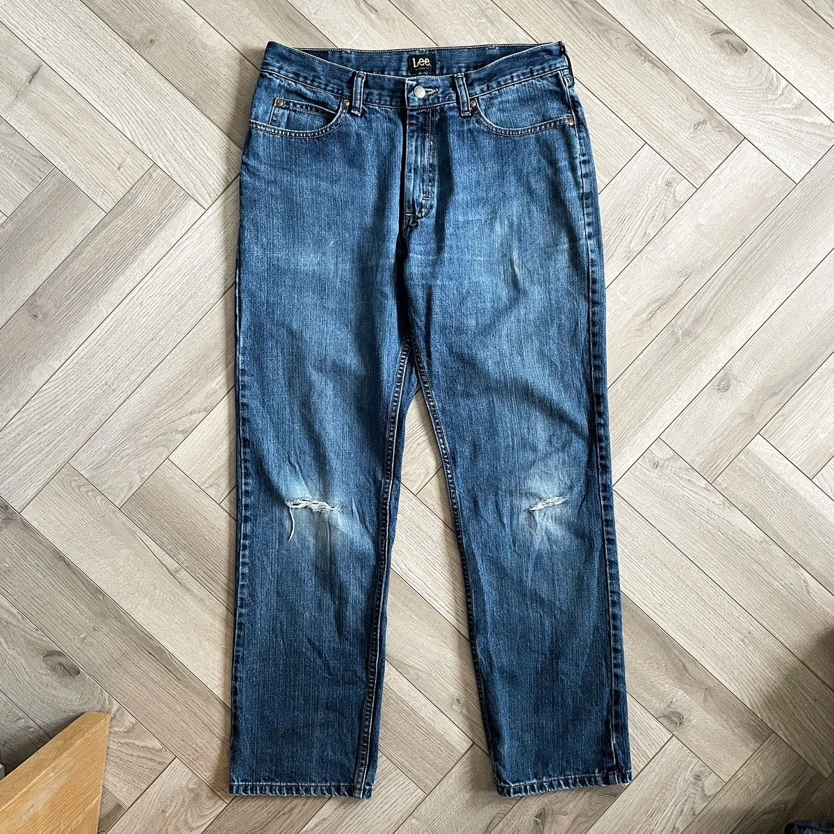 Lee Lee Relaxed Ripped Indigo Vintage Jeans Size US 34 / EU 50 - 5 Thumbnail