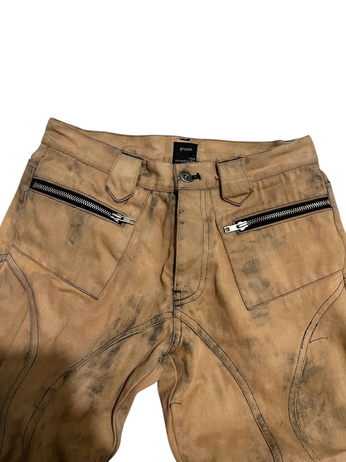 If Six Was Nine × Japanese Brand × Le Grande Bleu (L.G.B.) Grosso japanese distressed laces up flared denim pants Size US 28 / EU 44 - 6 Thumbnail