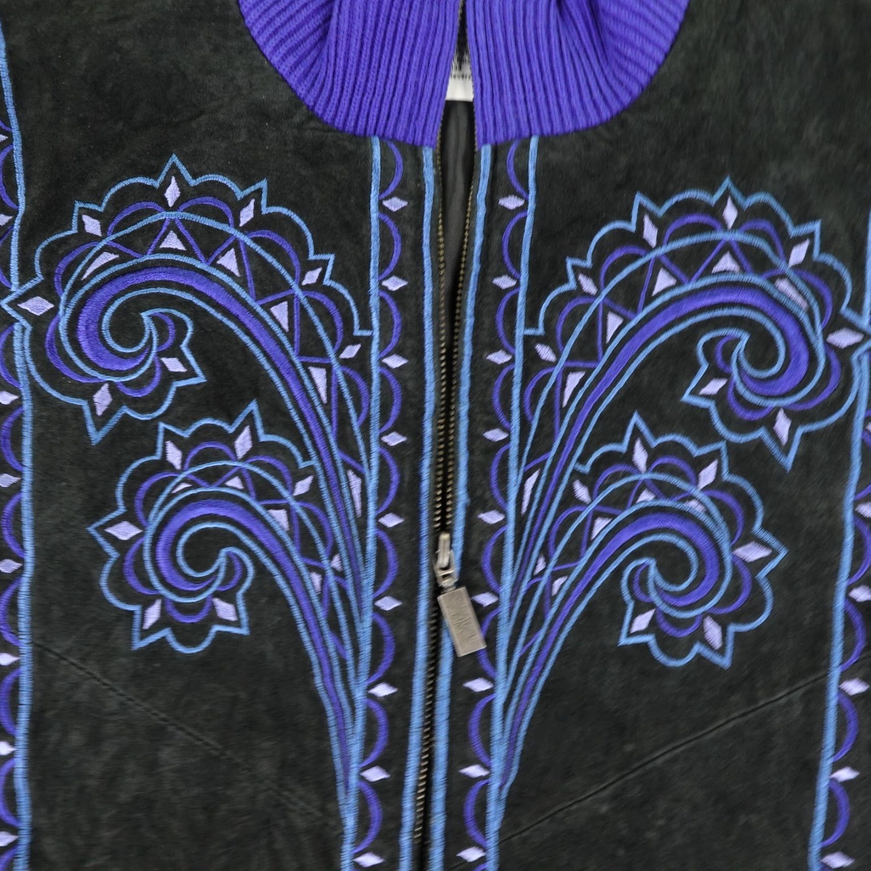 Bob Mackie Vintage Bob Mackie Jacket Womens Medium Blue Wearable Art Embroidered Size M / US 6-8 / IT 42-44 - 4 Thumbnail